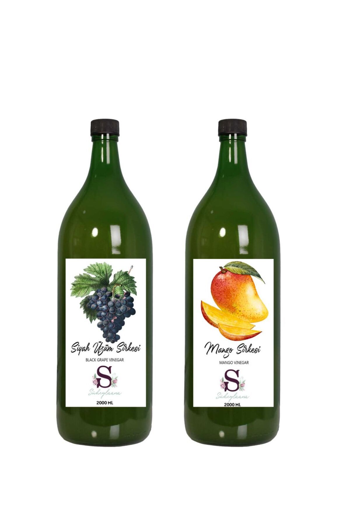 Süheylaana Doğal Siyah Üzüm Sirkesi 2000 Ml - Doğal Mango Sirkesi 2000 Ml