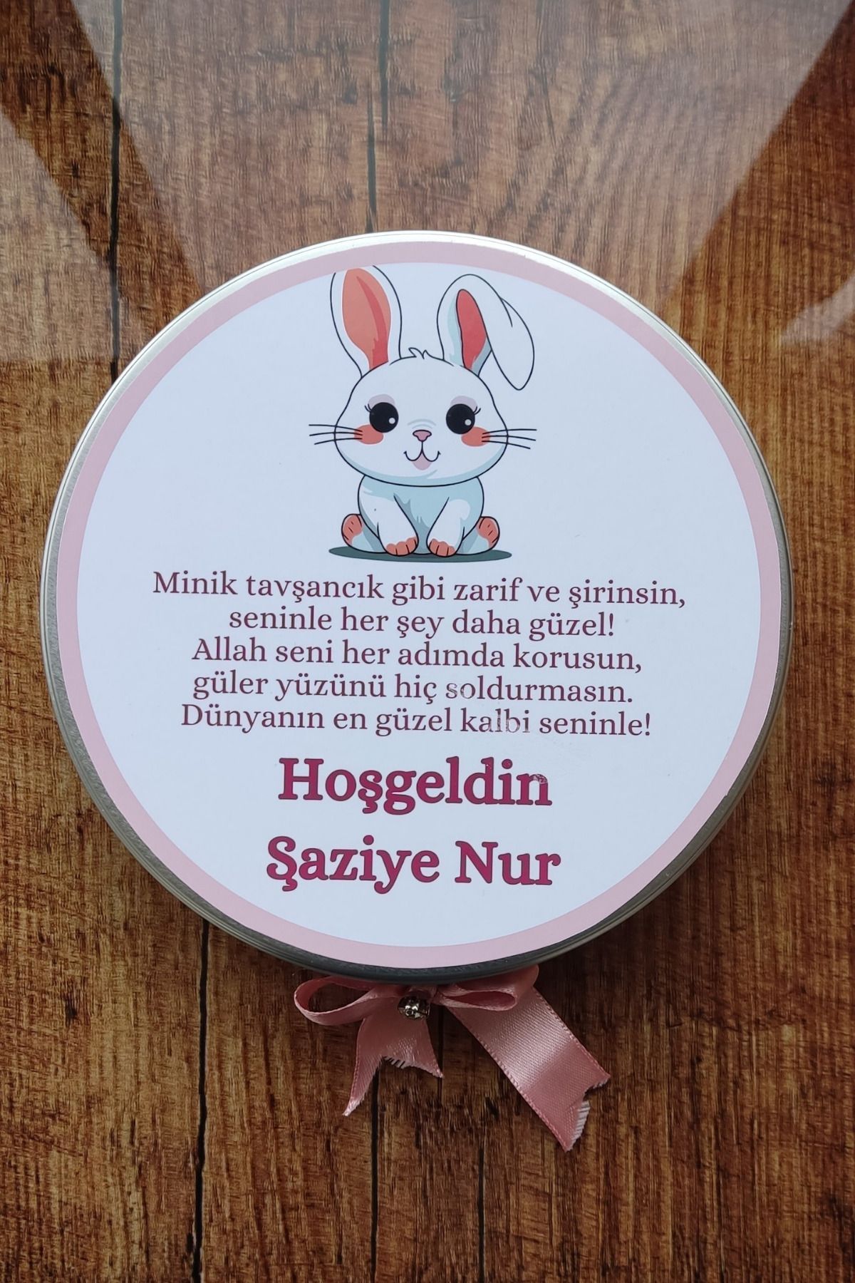 afyoresel 100 Adet Tavşanlı Hoşgeldin Kız Bebek Konfiseri Çikolata