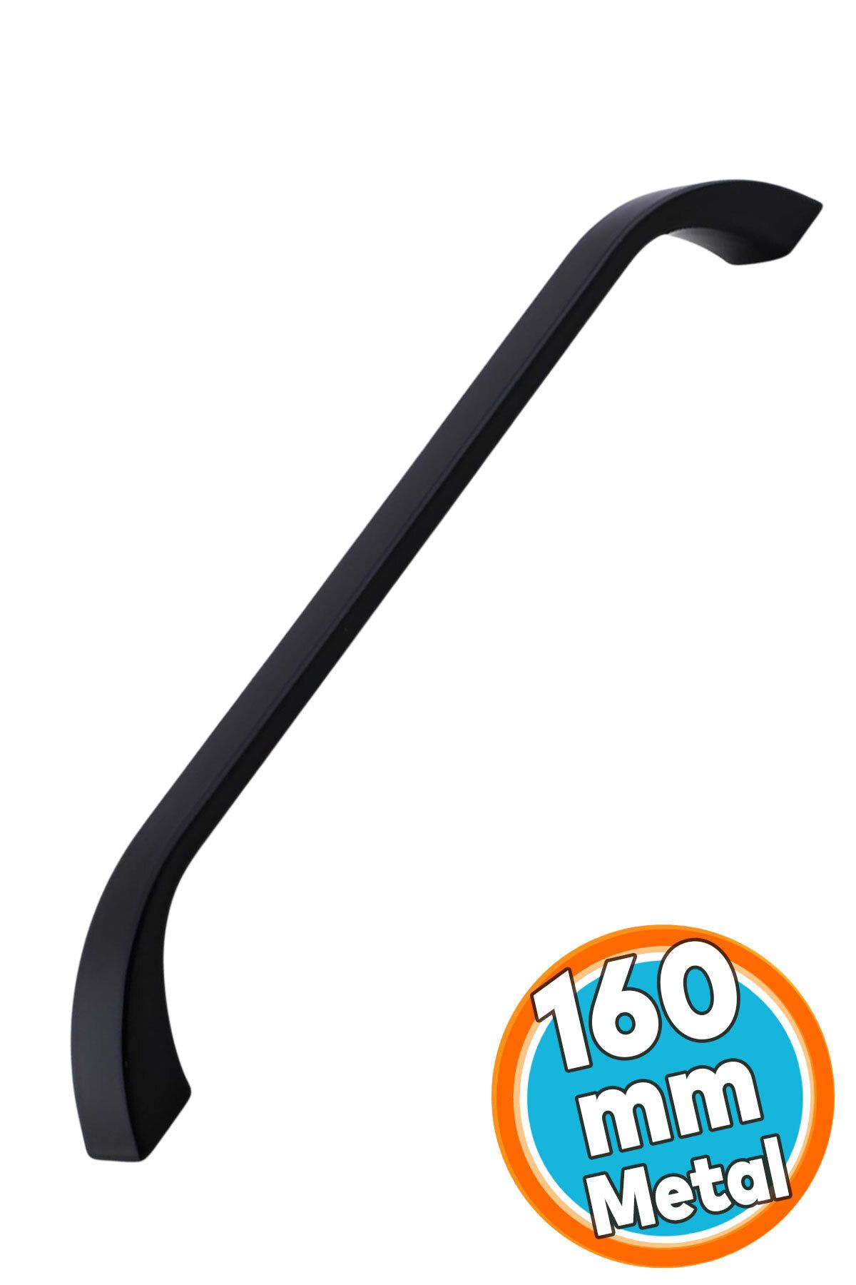 NZB Mobilya Çekmece Mutfak Dolap Dolabı Kulpları Kapak Kulbu 16 cm Kulp 160 mm Siyah Metal