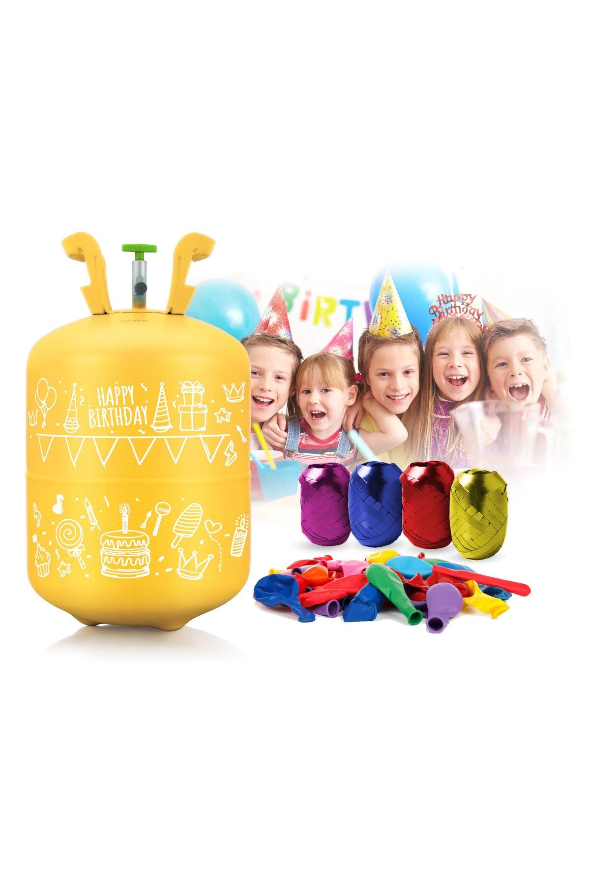 ideal STORE-BALLON TIME idealSTORE helium cylinder set, Capacity 0.20 m3 with reducer 4