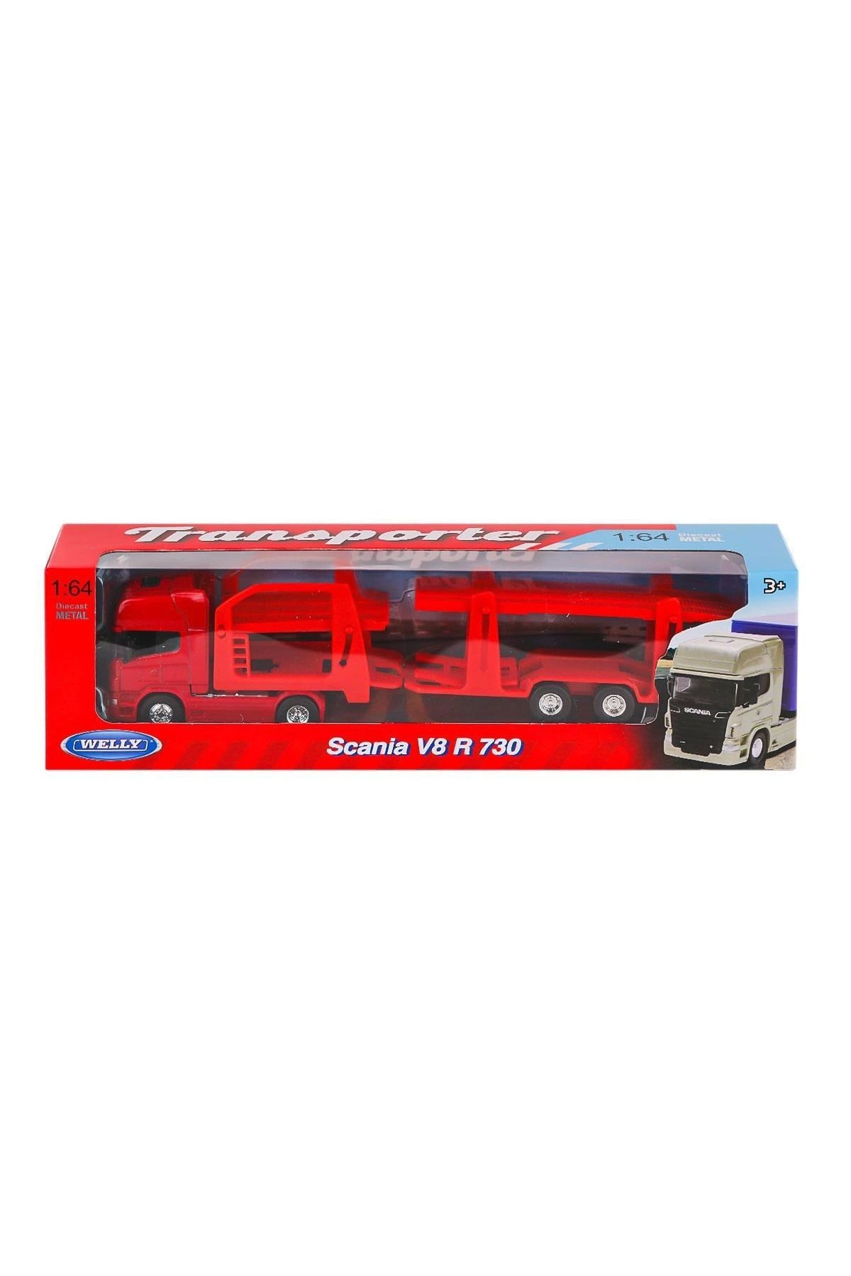 Emperium 68023SS-F-GW Welly Taşıyıcı Scania R730 1:64 -Vardem Oyuncak