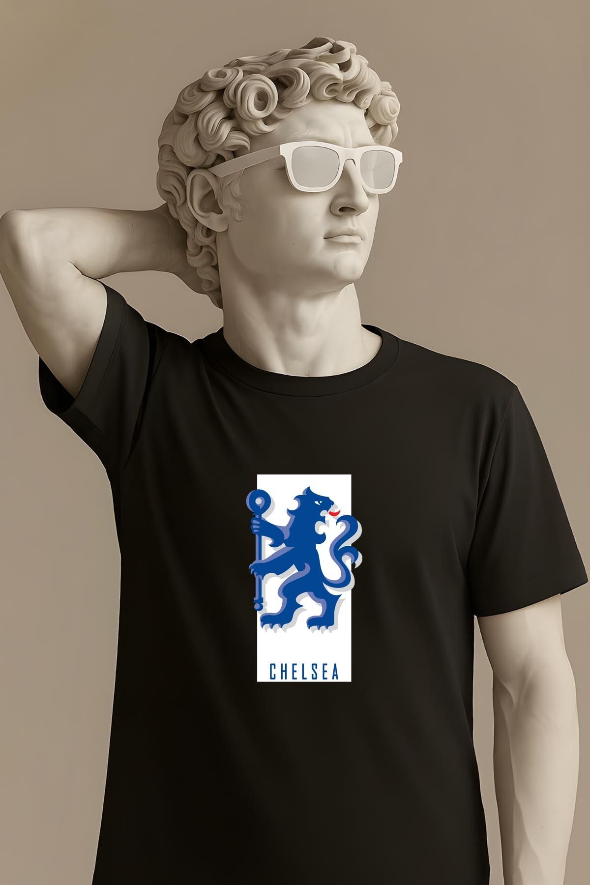 362BASKI Chelsea Minimal Tasarım Logo Baskılı Tshirt