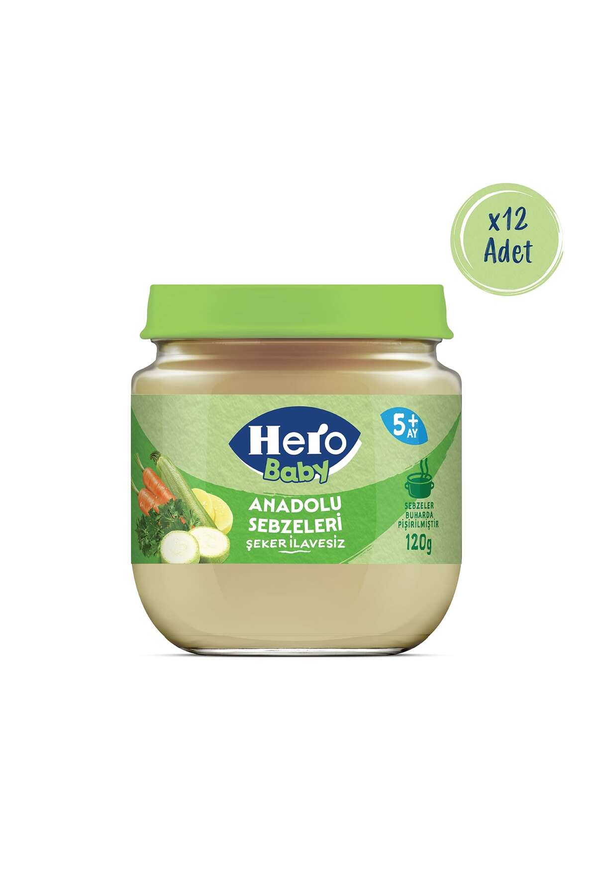 Hero Baby Anadolu Sebzeleri Kavanoz Mama 120g x12 fotoğrafı 2 (önizleme)