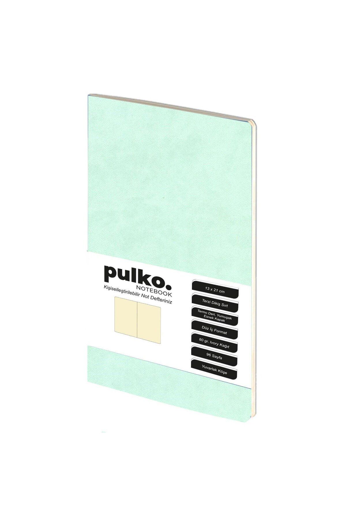 Pulko Terzi Dikiş 13x21 cm Çizgisiz Defter Nane Yeşili