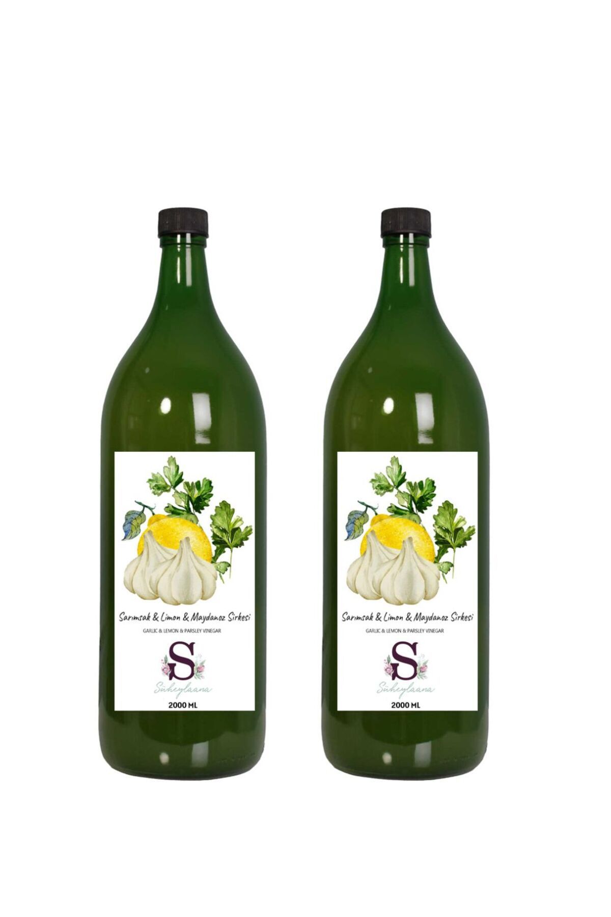 Süheylaana Doğal Sarımsak & Limon & Maydanoz Sirkesi 2 Adet 2000 Ml