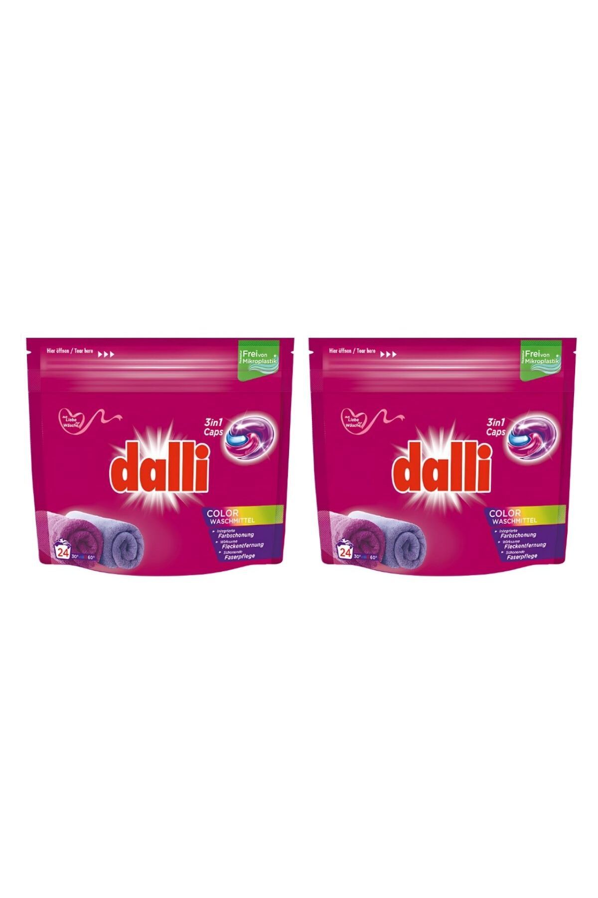 Dalli Renkli Çamaşırlar İçin Kapsül Çamaşır Deterjanı 3'ü 1 Arada 24 Yıkama 2'li Set