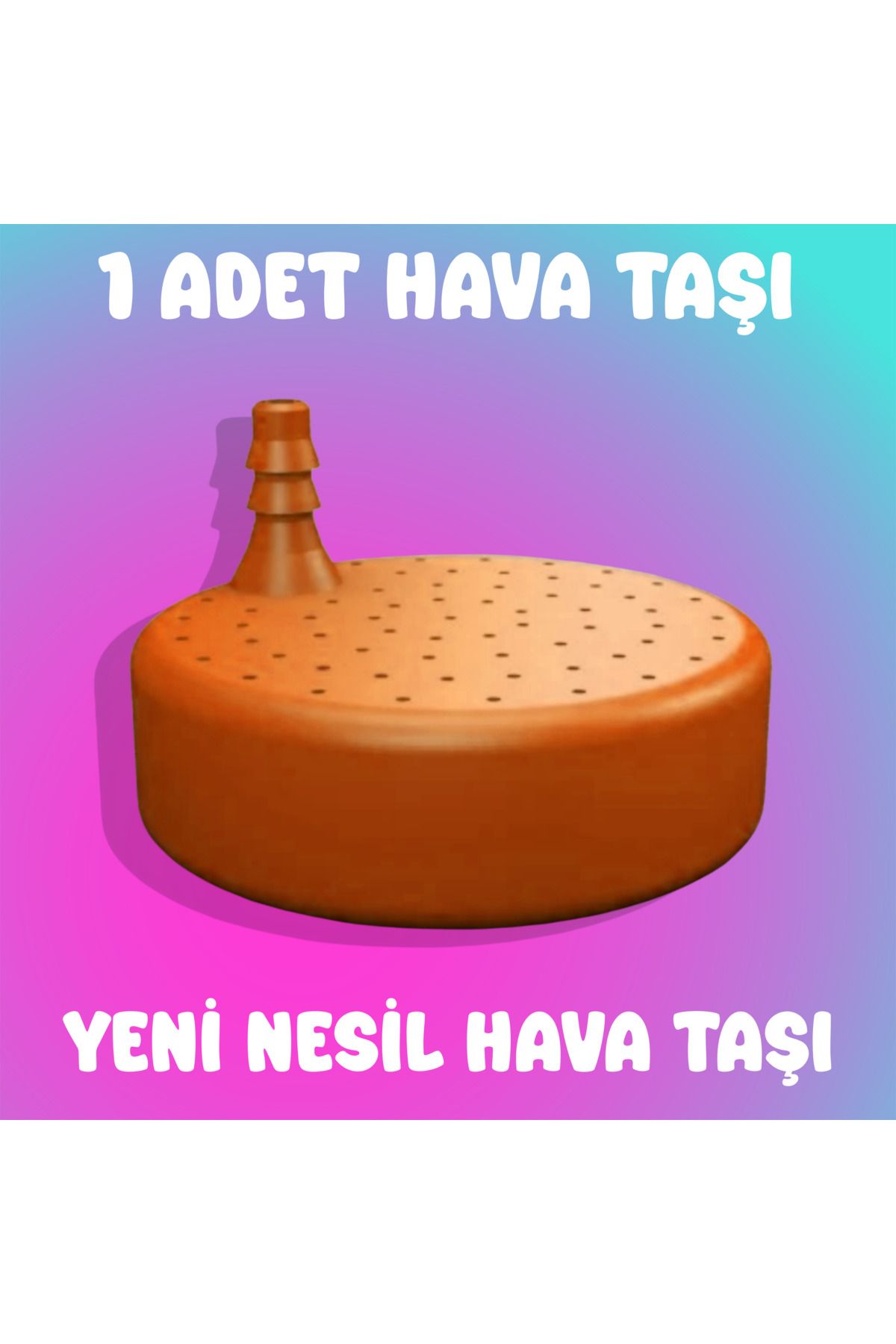 Akvaryum Hava Taşı / 1 Adet / Büyük Renkli Hava Taşı / Akvaryum Hava Taşı ( Turuncu Renk )