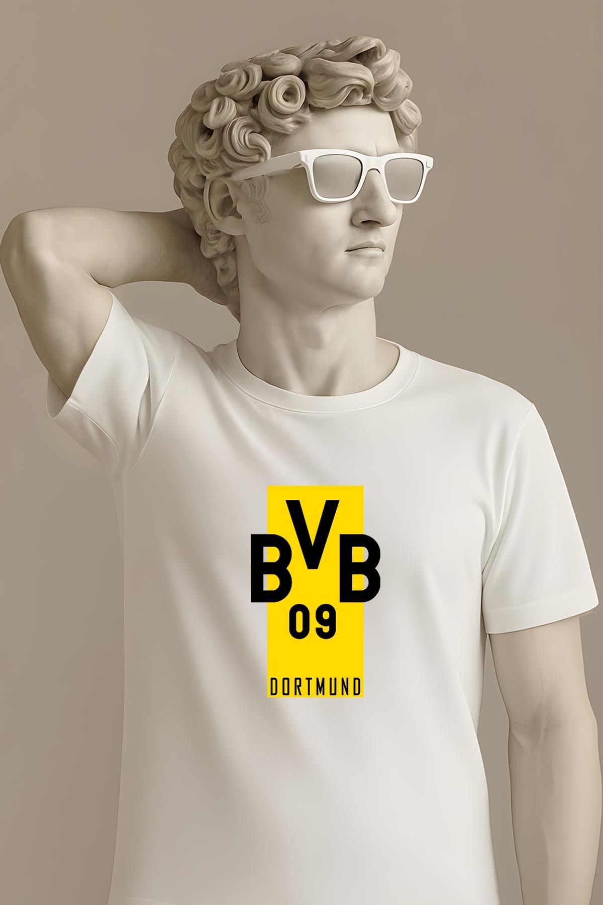 362BASKI Borussia Dortmund Minimal Tasarım Logo Baskılı Tshirt