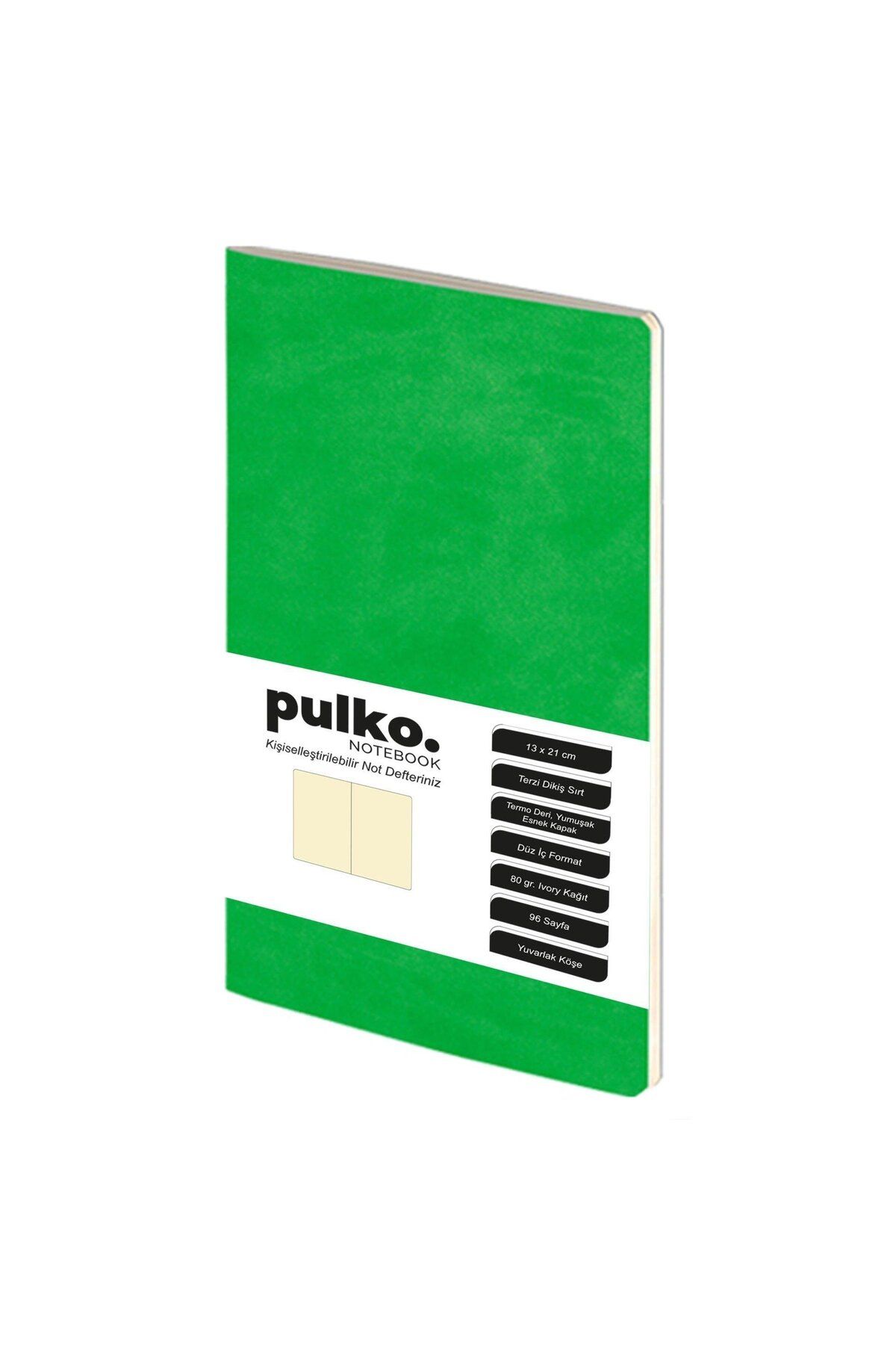 Pulko Terzi Dikiş 13x21 cm Çizgisiz Defter Yeşil