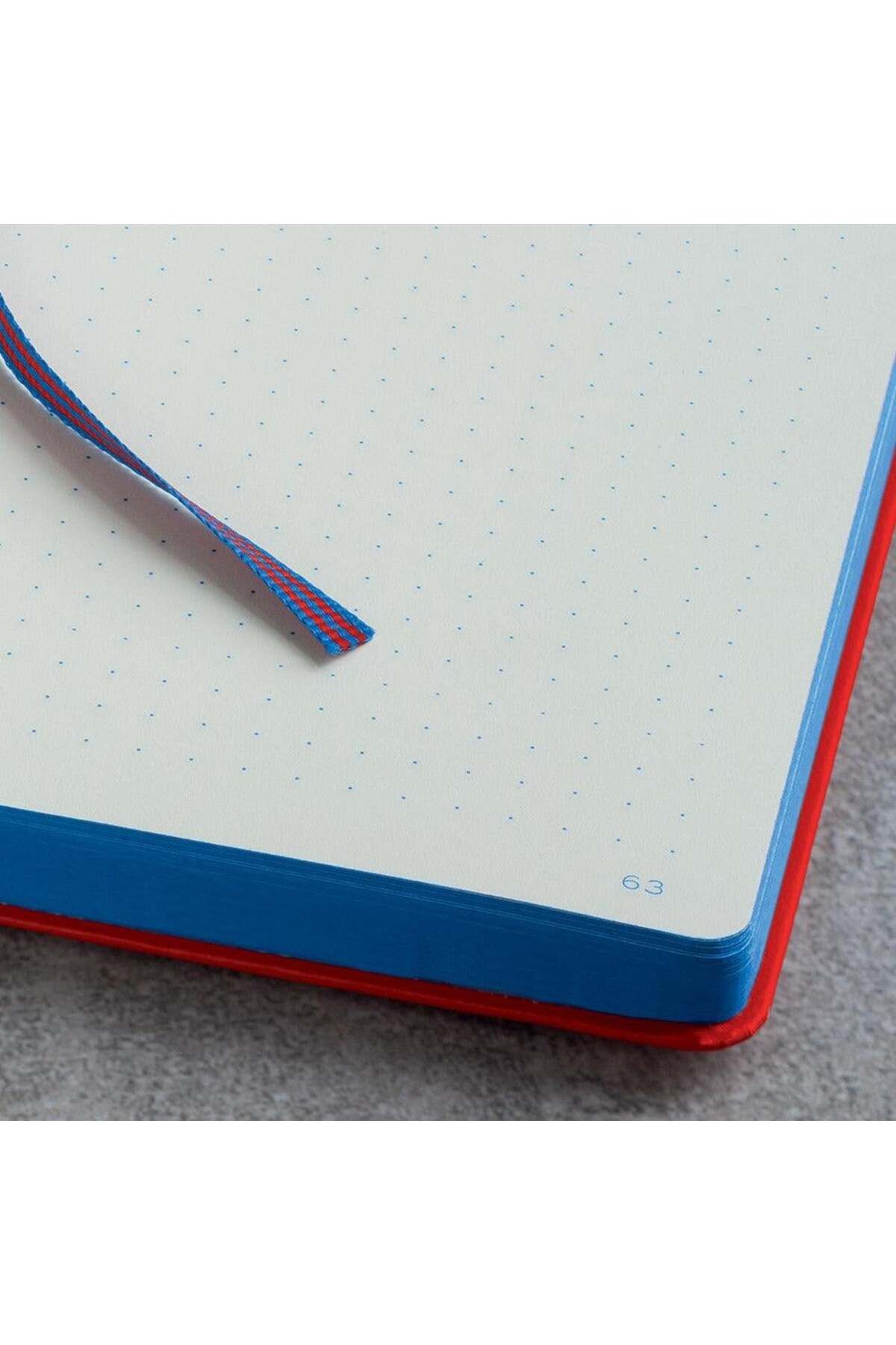 Leuchtturm1917-Bauhaus Series Notepad, Medium (A5), Hard Cover, 251 Sheets Red Dot Deft 2