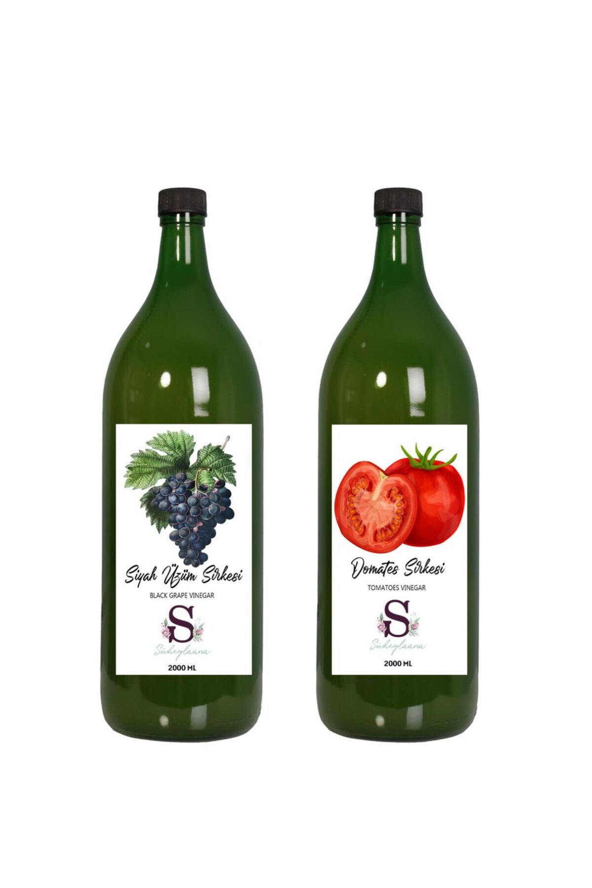 Süheylaana Doğal Siyah Üzüm Sirkesi 2000 Ml - Doğal Domates Sirkesi 2000 Ml