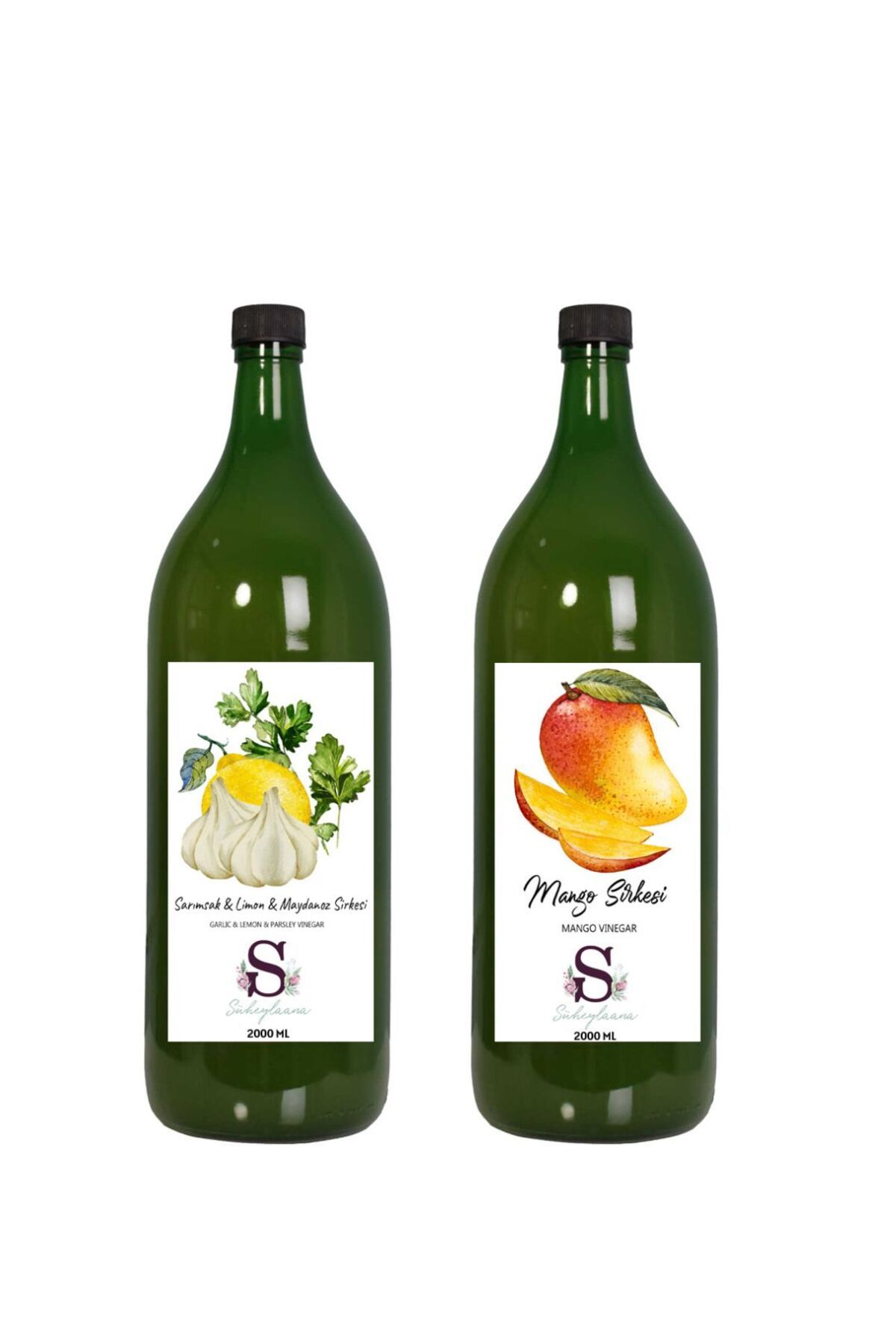 Süheylaana Doğal Sarımsak & Limon & Maydanoz Sirkesi 2000 Ml - Doğal Mango Sirkesi 2000 Ml