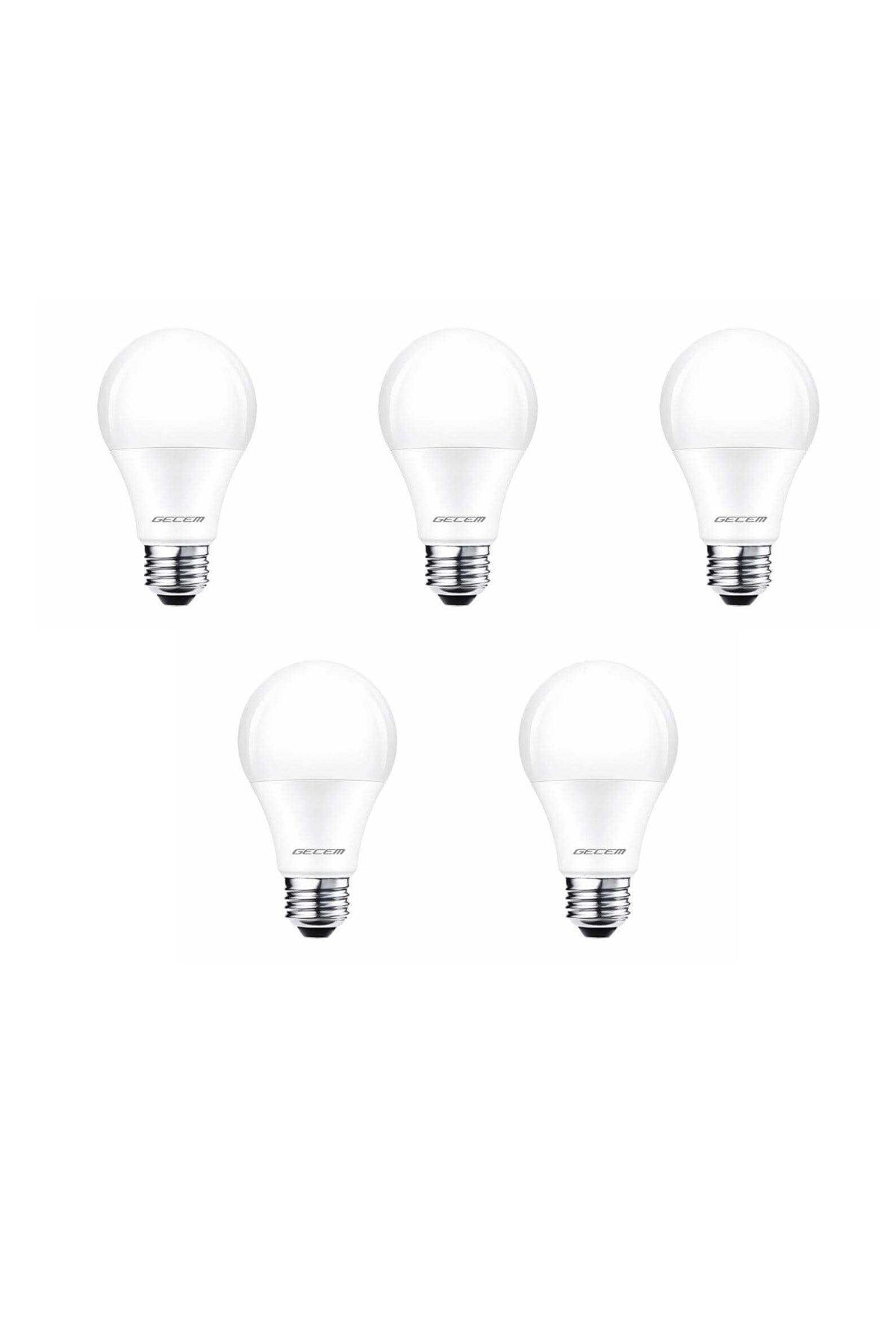 Huzur Elektrik 5 Adet Gecem 11W Led Ampul E27 Duy 6500K - Beyaz Işık