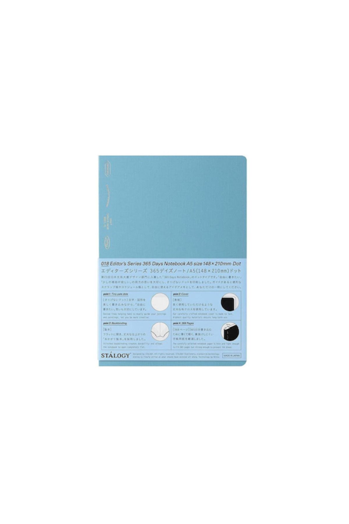 Unmeiprojects Stalogy 365 Days Notebook 368 Sayfa A5 Blue Noktalı Defter