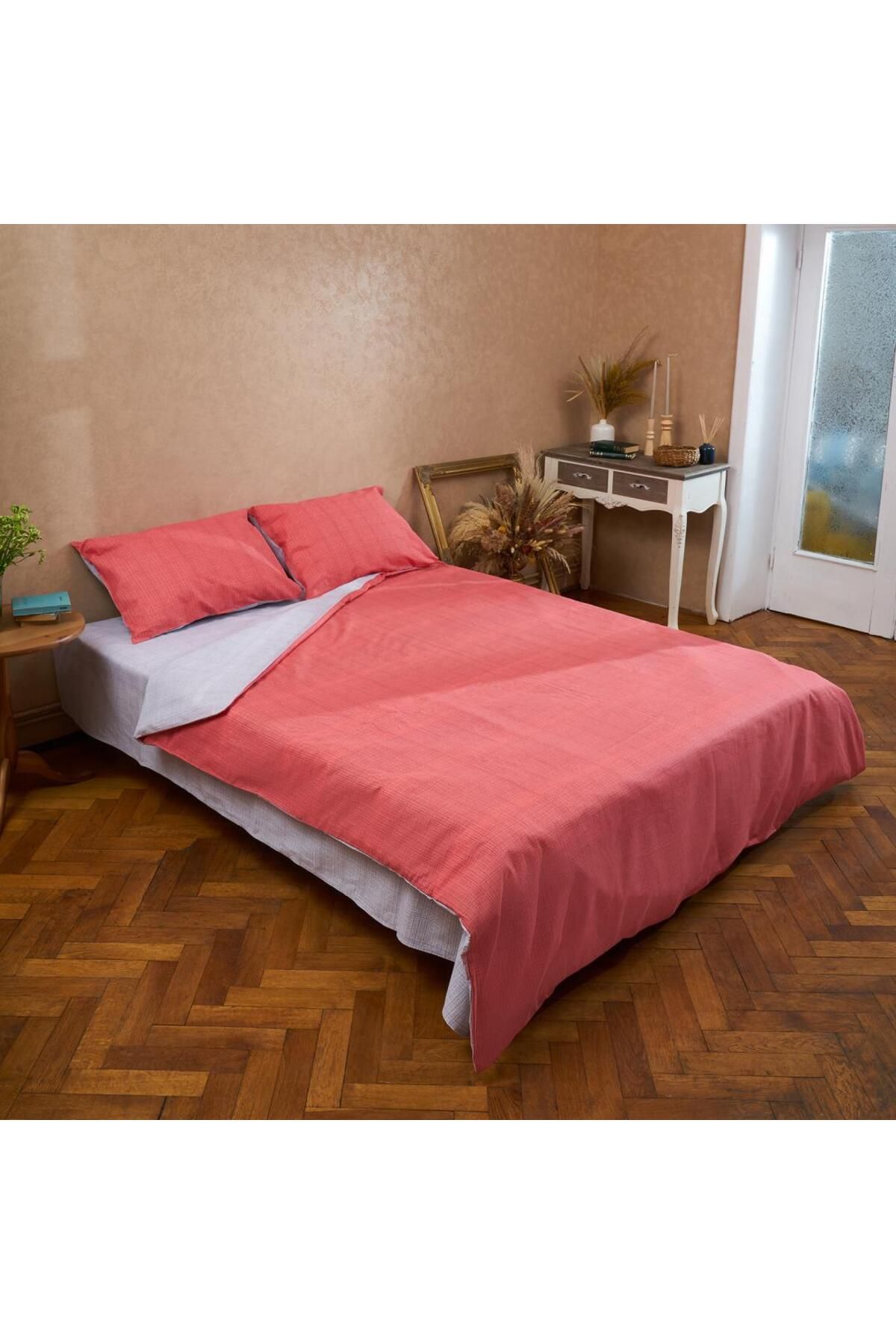 Heinner-Double bed linen, 100% cotton, Density 144TC, Brick 3