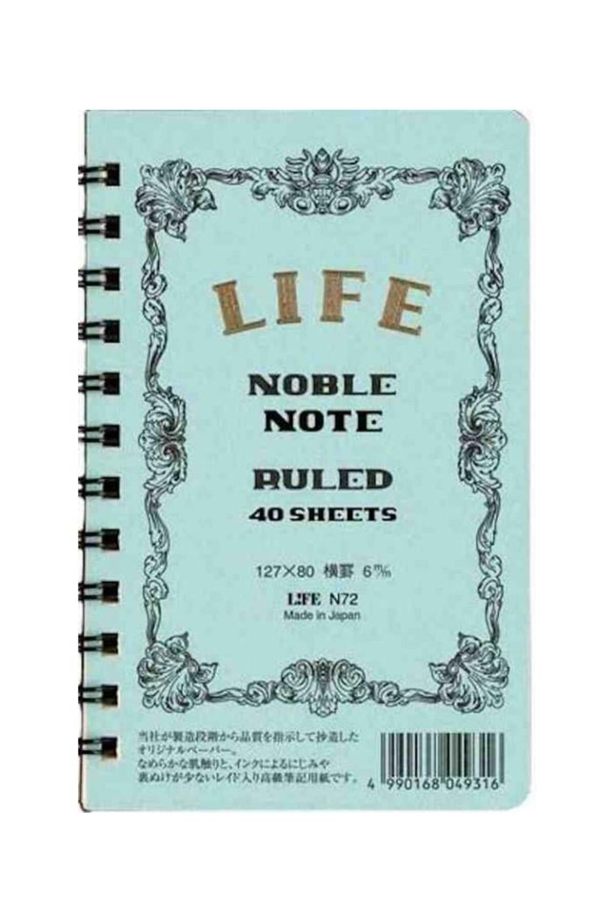 Life Noble Japon Dolma Kalem Uyumlu Mini Telli Defter A7 Çizgili N72