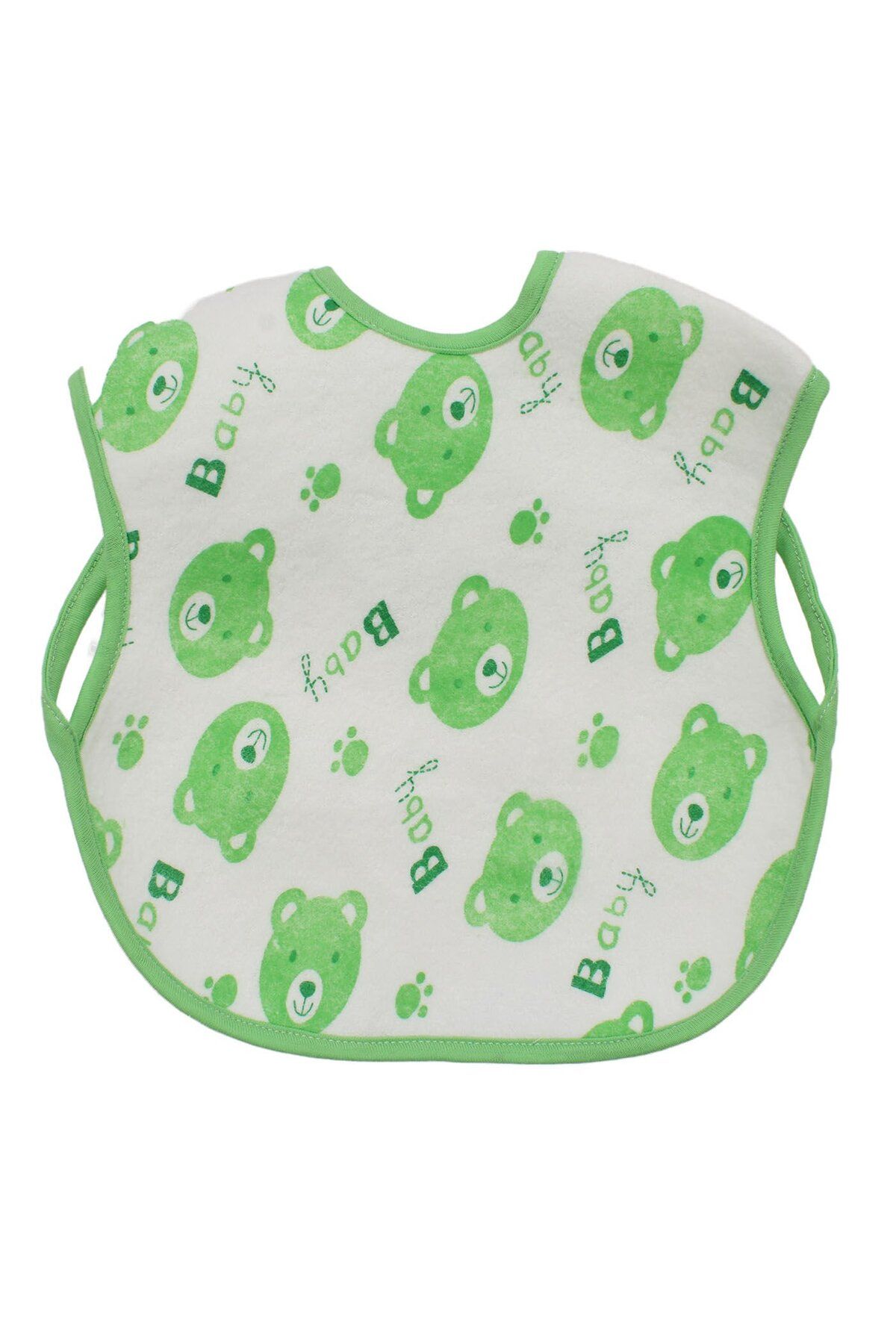 bebegen Unisex Yeşil Baby Ayı Garson Bağlamalı Su Geçirmez Önlük