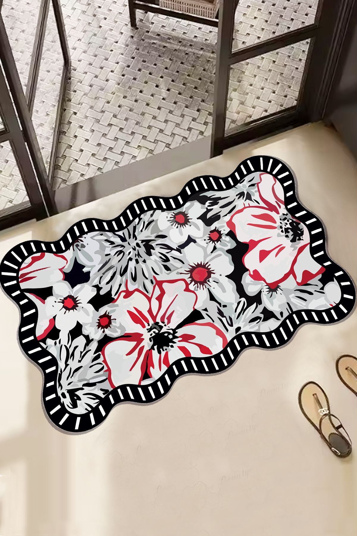 Chilai Home Grocen Tekli 60x100cm Banyo Paspası, Kaydırmaz Tabanlı Djtbanyo
