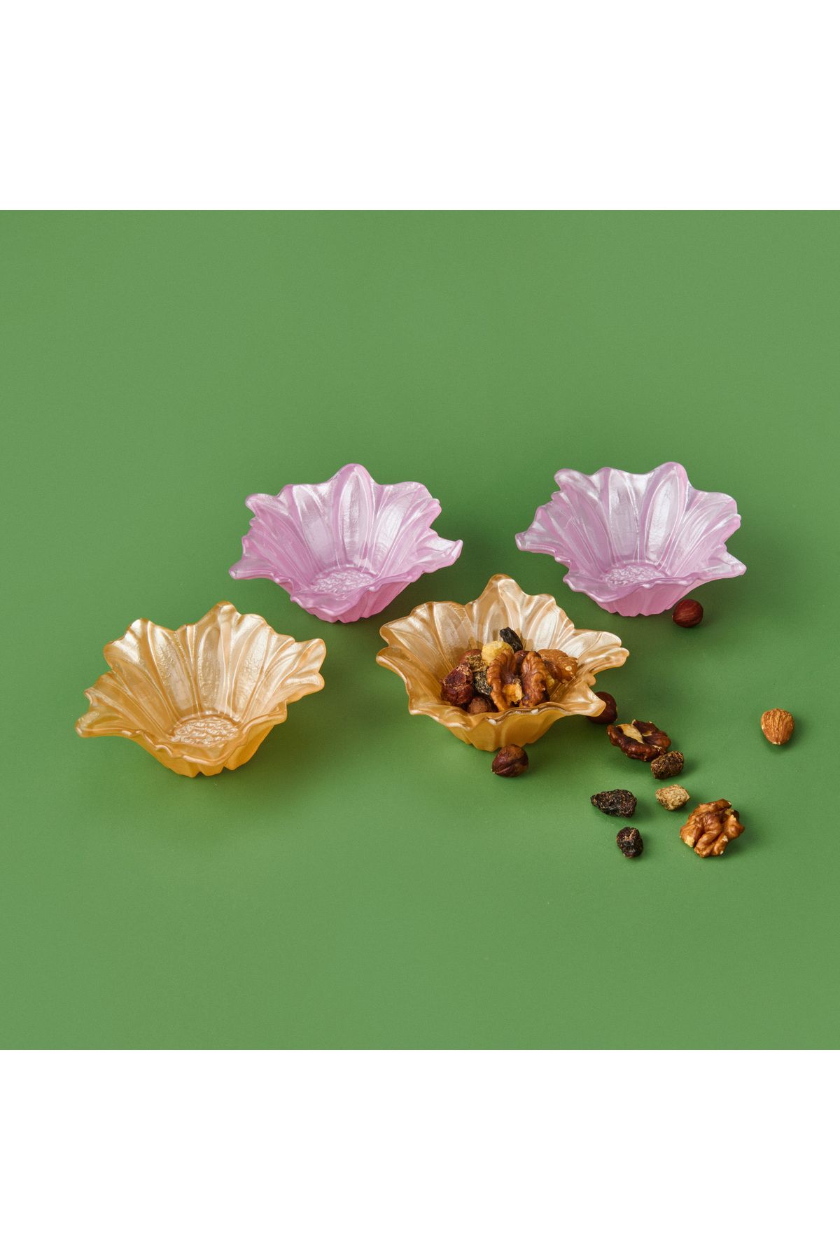 Evidea Kitchen Papatya 4'lü Çerezlik - Pembe - 10 cm