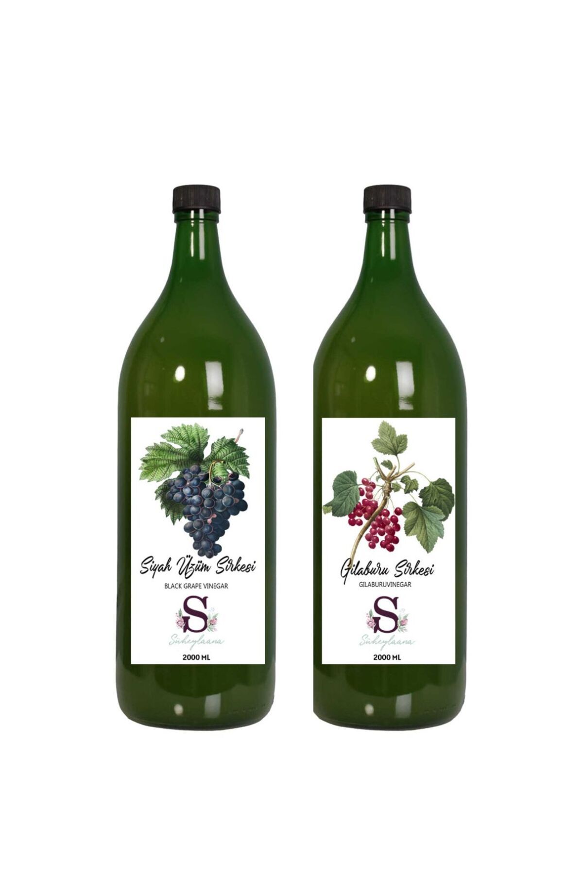 Süheylaana Doğal Siyah Üzüm Sirkesi 2000 Ml - Doğal Gilaburu Sirkesi 2000 Ml