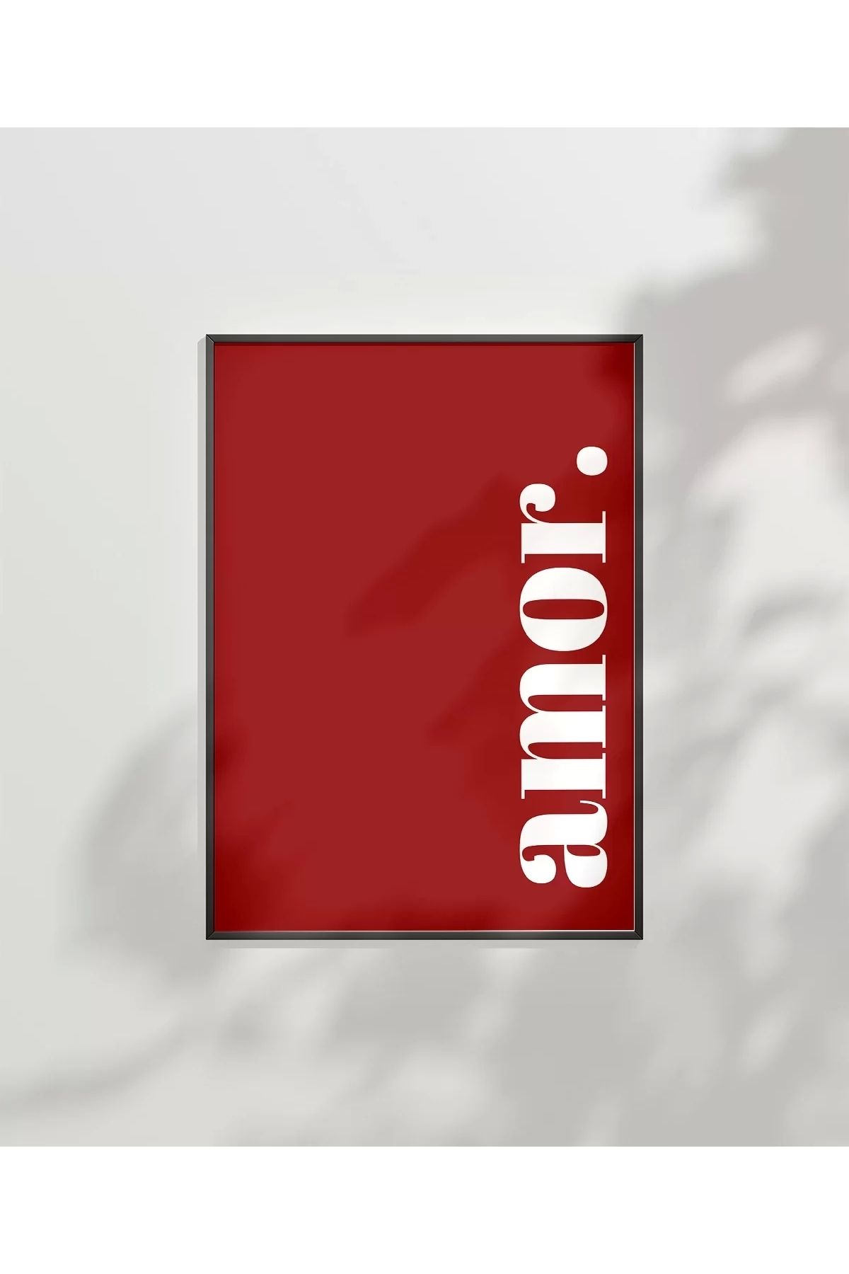 VOGLOO Çerçevesiz Poster Amor Yazılı Minimal
