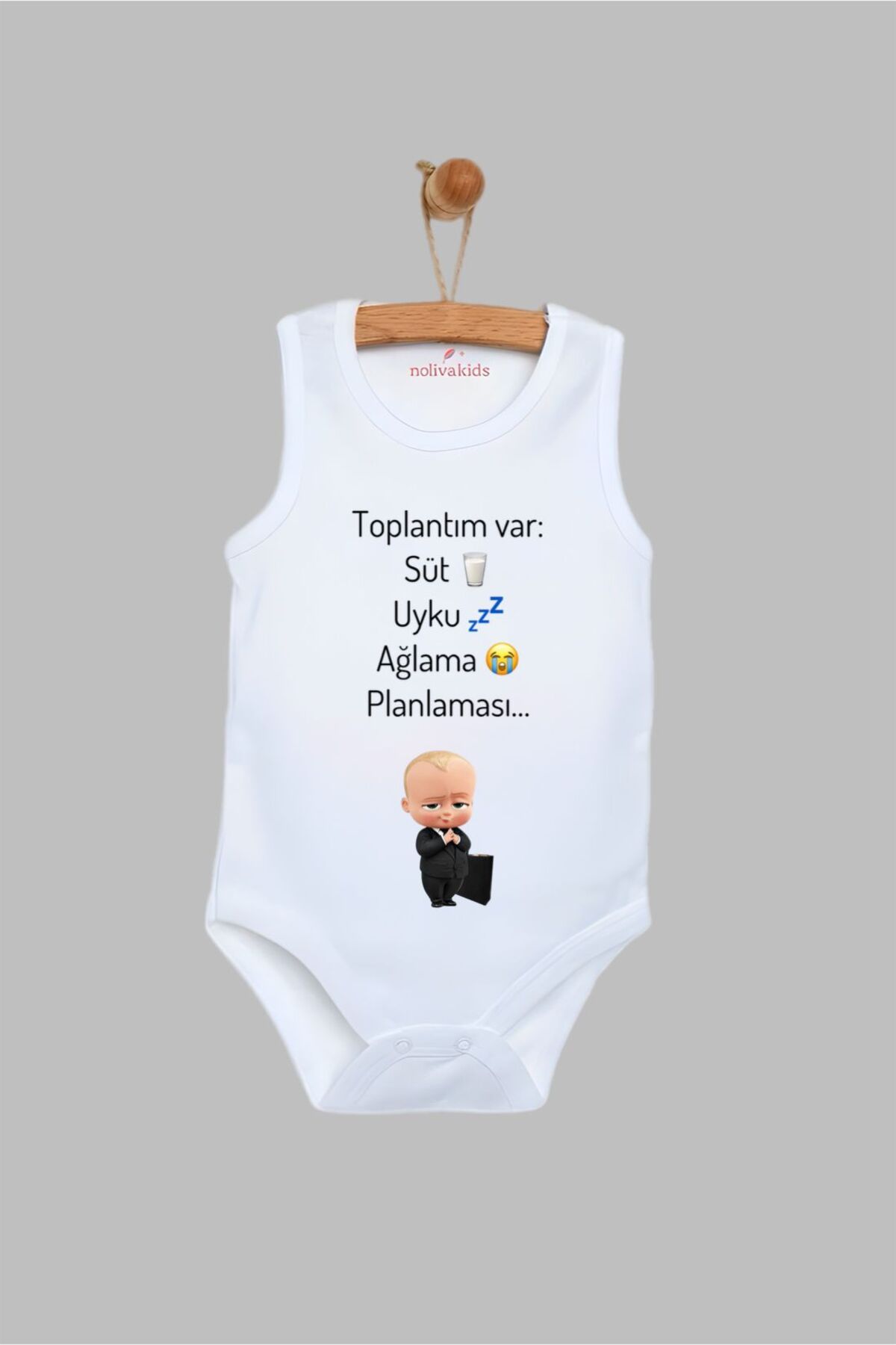 noliva bebek ve çocuk Baskılı Patron Bebek Zıbın