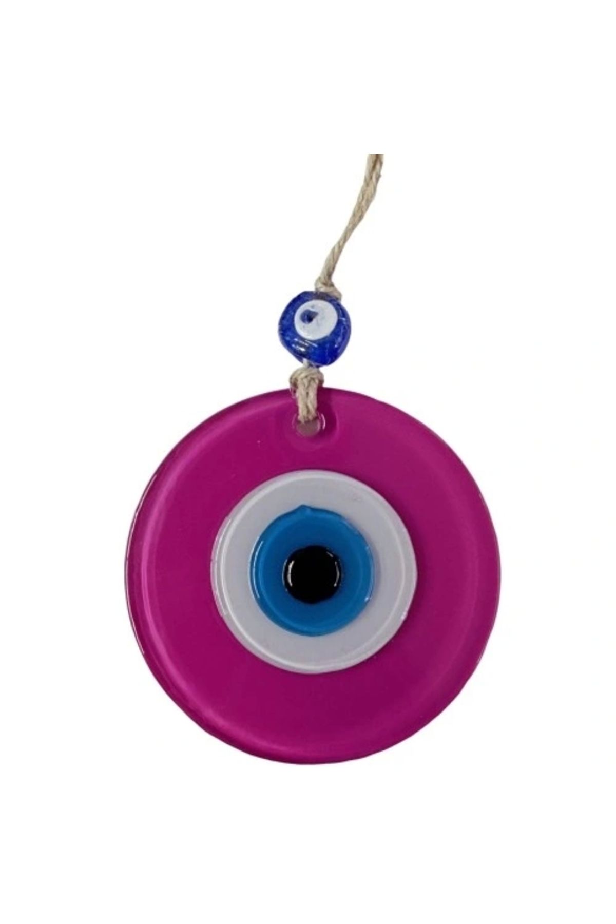 ShopNova Pembe Nazar Boncuklu Duvar Süsü 10 Cm Cam Duvar Dekoru