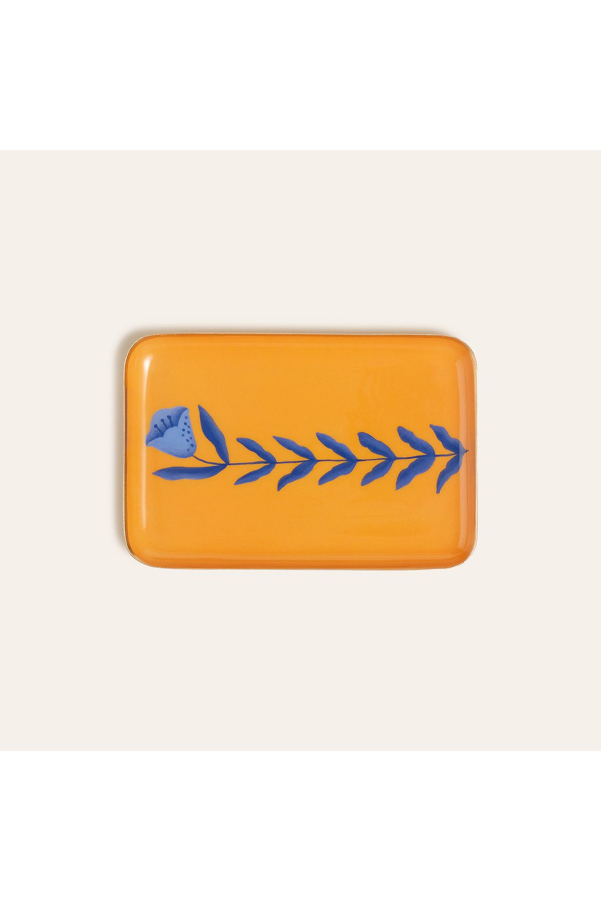 Zsa Zsa Zsu Agra Metal Dekoratif Tepsi 10x15 Cm Lacivert