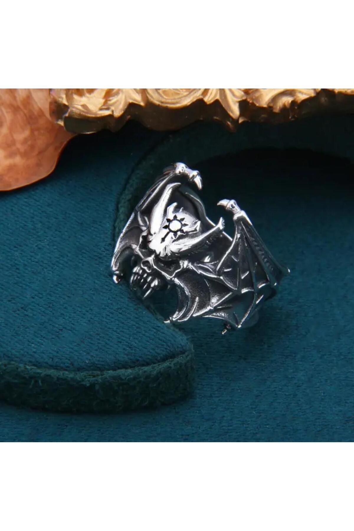 Yıldız Accessory Ayarlanabilir Ölçü Yarasa Çelik Yüzük