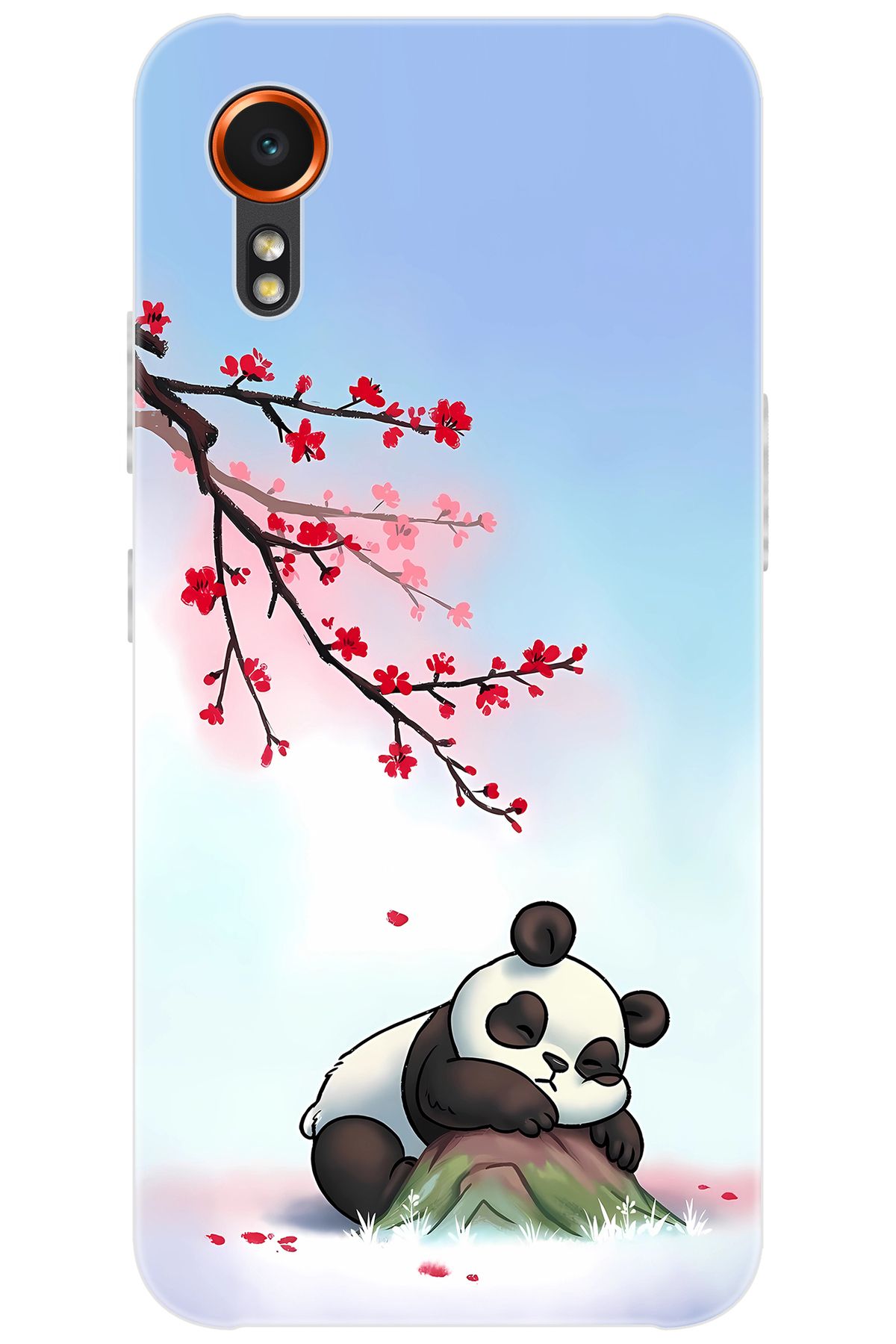 Ceppare Samsung Galaxy XCover7 (SM-G556B) Uyumlu Kılıf Desen Baskılı Silikon Uyuyan Panda STK:627 CP-W55rMSe