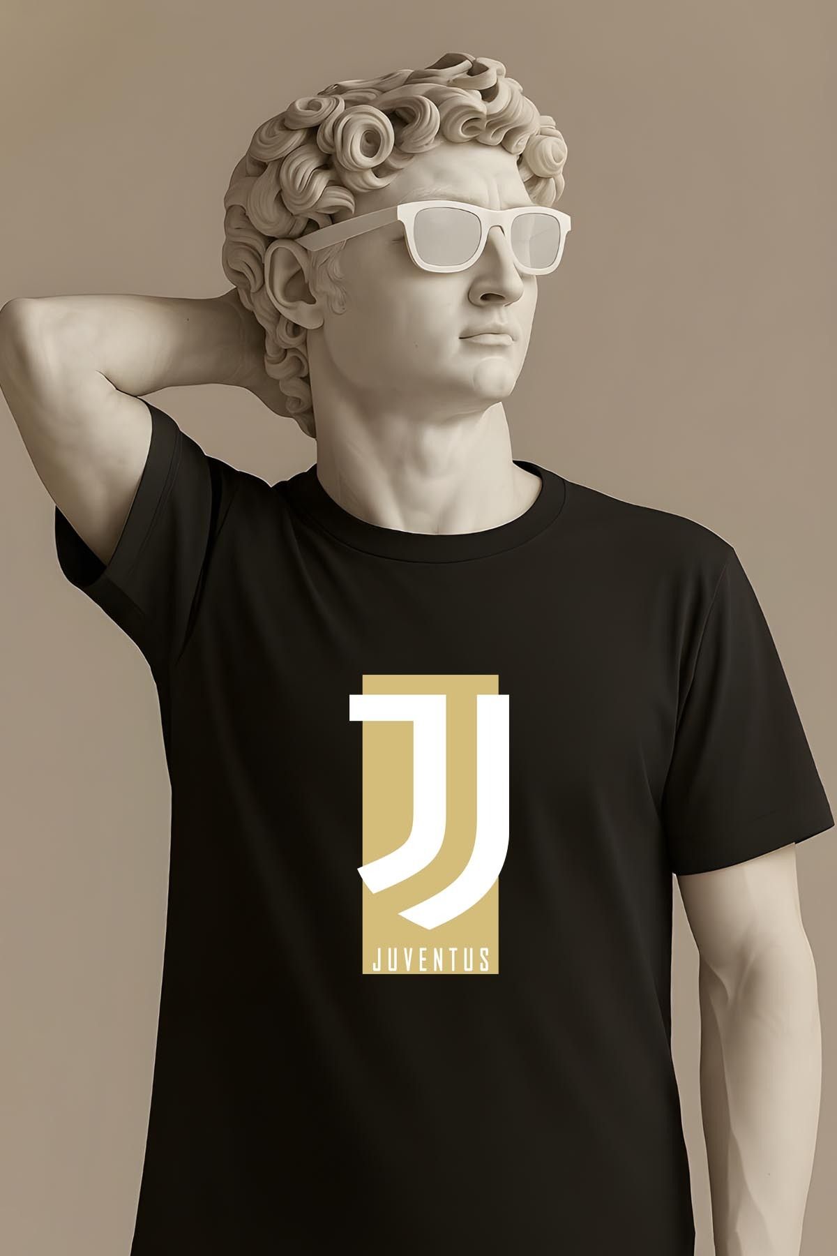 362BASKI Juventus Minimal Tasarım Logo Baskılı Tshirt