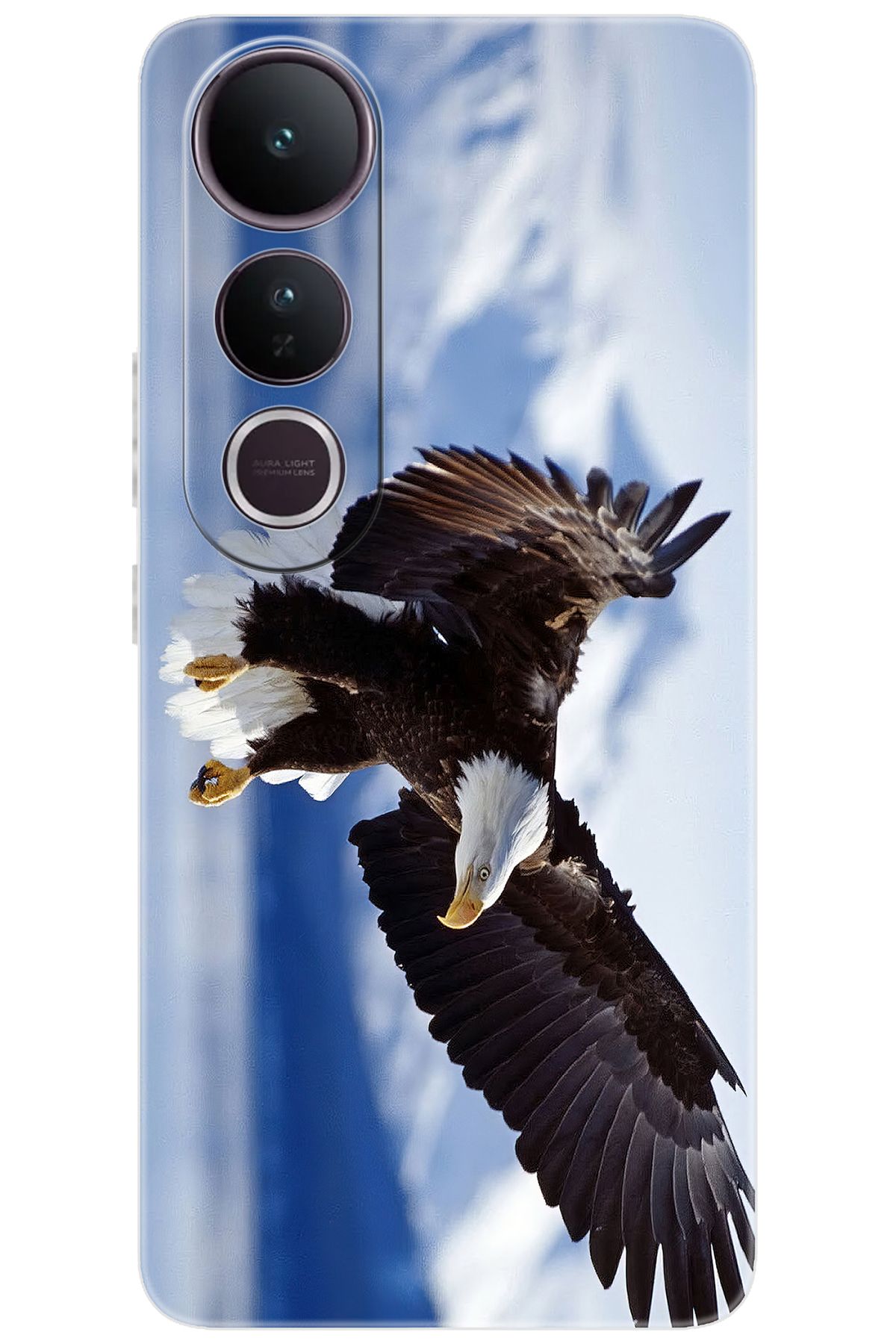Ceppare Vivo V50 Lite 5G (V2441) Uyumlu Kılıf Desen Baskılı Silikon Kartal STK:183 CP-GDvIhpE