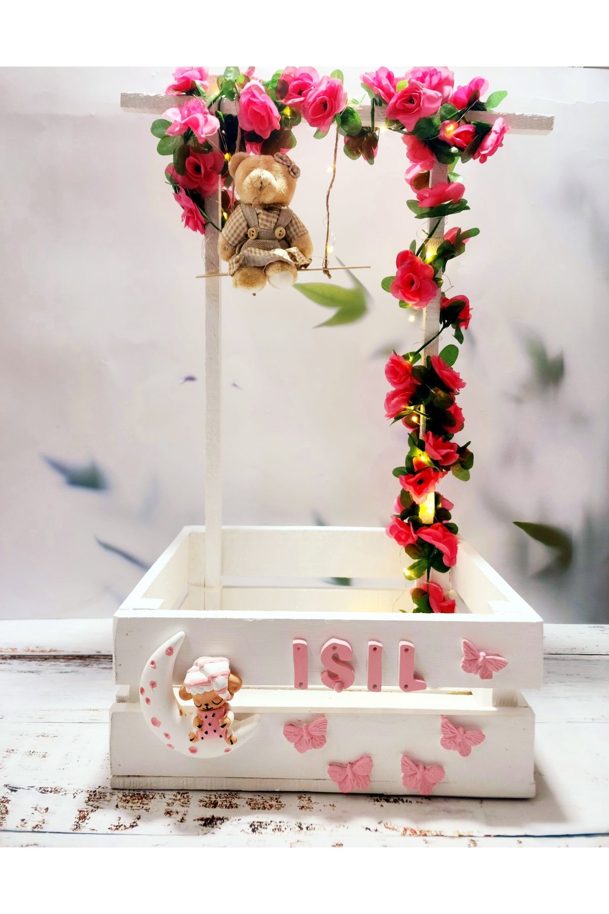 glow moon 40 Uçurma Sepeti / Kırk Uçurma Sepeti / Babyshower / Bebek Hediye Sepeti /teyze Sepeti/hala Sepeti