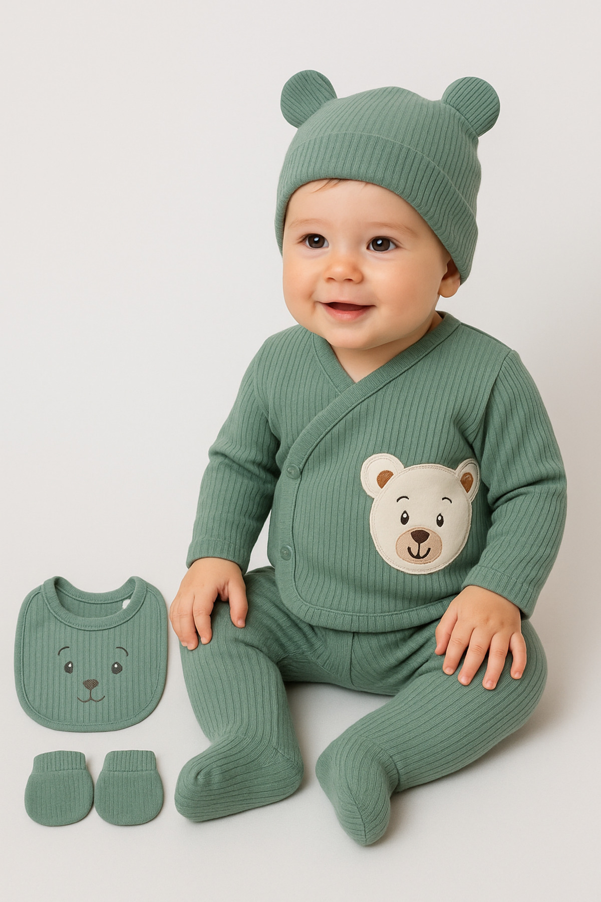 nevrankids Bear Minimal 5’li Hastane Çıkışı Seti fotoğrafı 3 (önizleme)