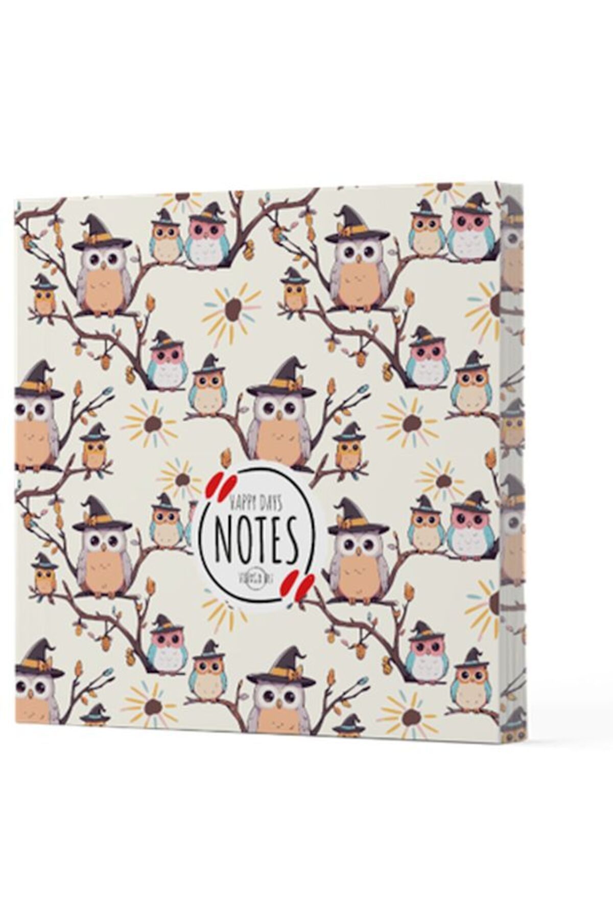 Destek Yayınları Baykuş 7 Çizgisiz Yan Boyamalı Defter