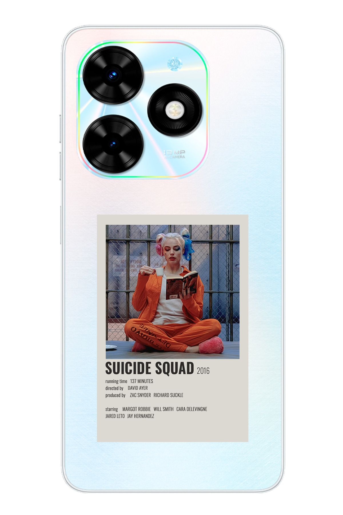 TechTree Tecno Spark 20 - 20C Uyumlu Suicide Squad Tasarımlı Şeffaf Silikon Kılıf