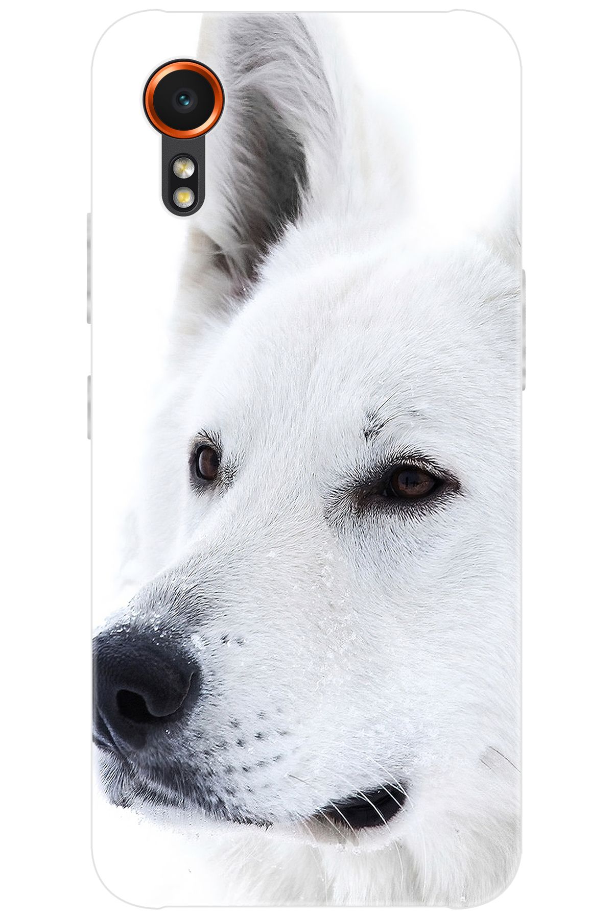 Ceppare Samsung Galaxy XCover7 (SM-G556B) Uyumlu Kılıf Desen Baskılı Silikon Beyaz Kurt STK:169 CP-K4WdjRO