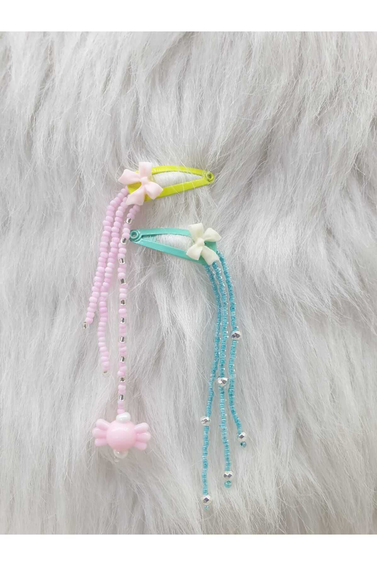 HAPPY HANDMADE 2li Minik Bebek Tokası/saç Boncuğu/saçküpesi/bebek Hediyesi