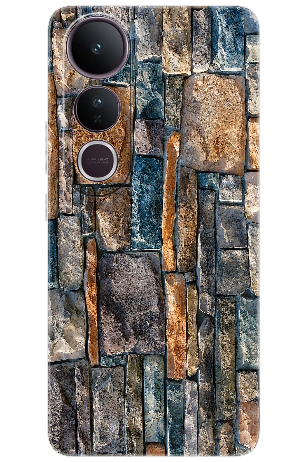Ceppare Vivo V50 Lite 5G (V2441) Uyumlu Kılıf Desen Baskılı Silikon Taş Duvar STK:233 CP-LtsTPGc