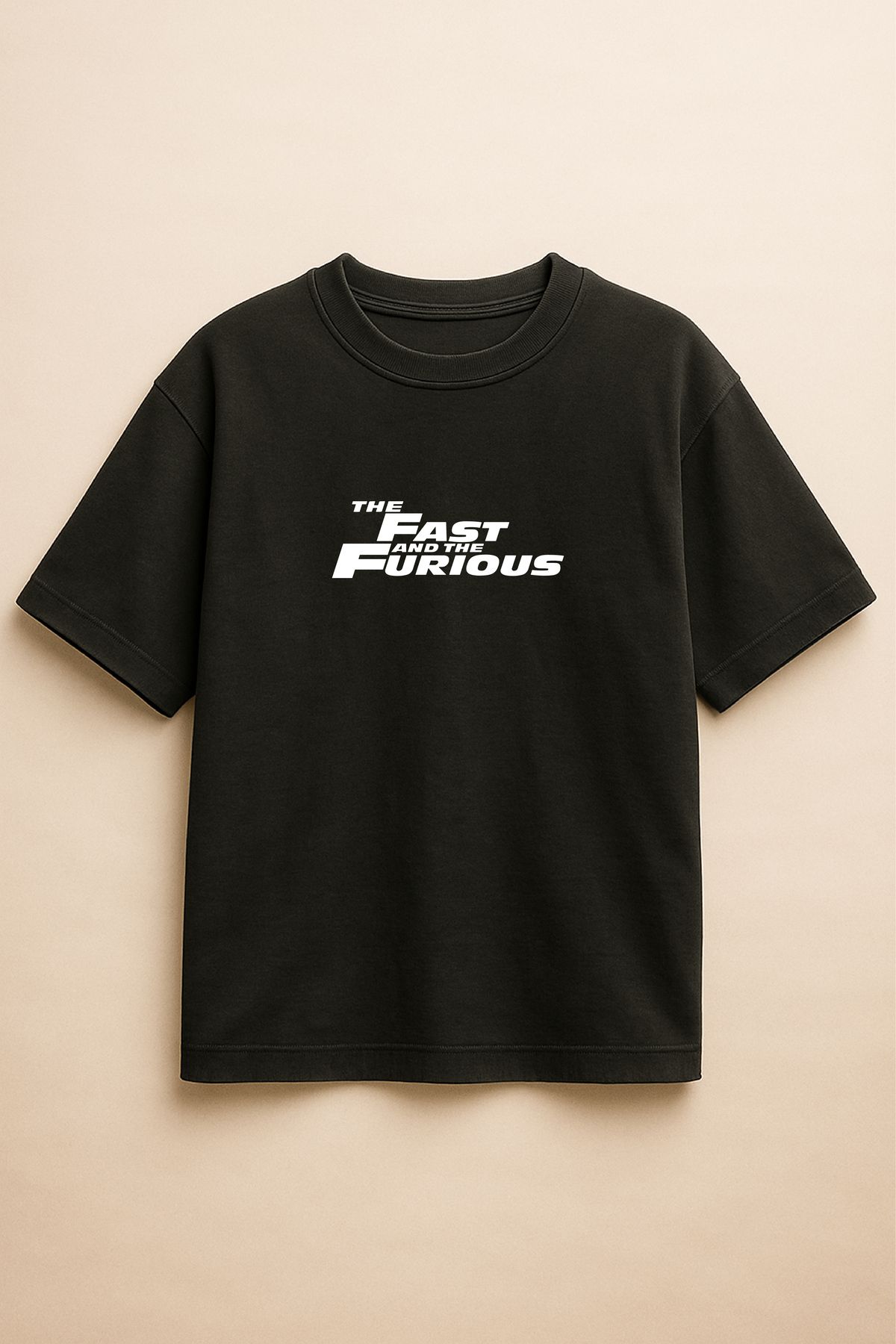 Altair Tr Siyah Renk Oversize Hızlı ve Öfkeli Fast And Furious Film Baskılı Unisex Tişört T-Shirt