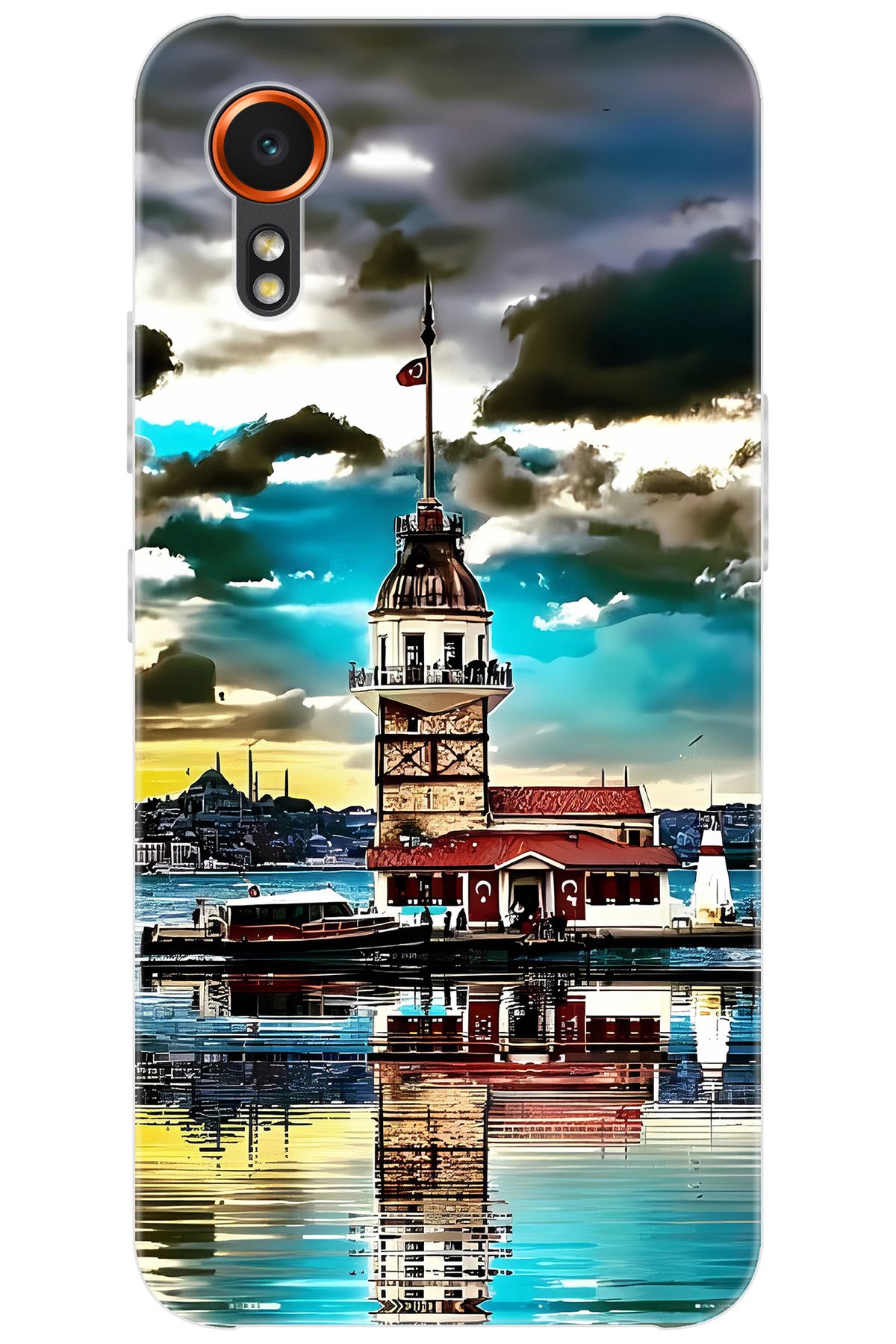 Ceppare Samsung Galaxy XCover7 (SM-G556B) Uyumlu Kılıf Desen Baskılı Silikon Kız Kulesi STK:692 CP-0ZrZxVZ