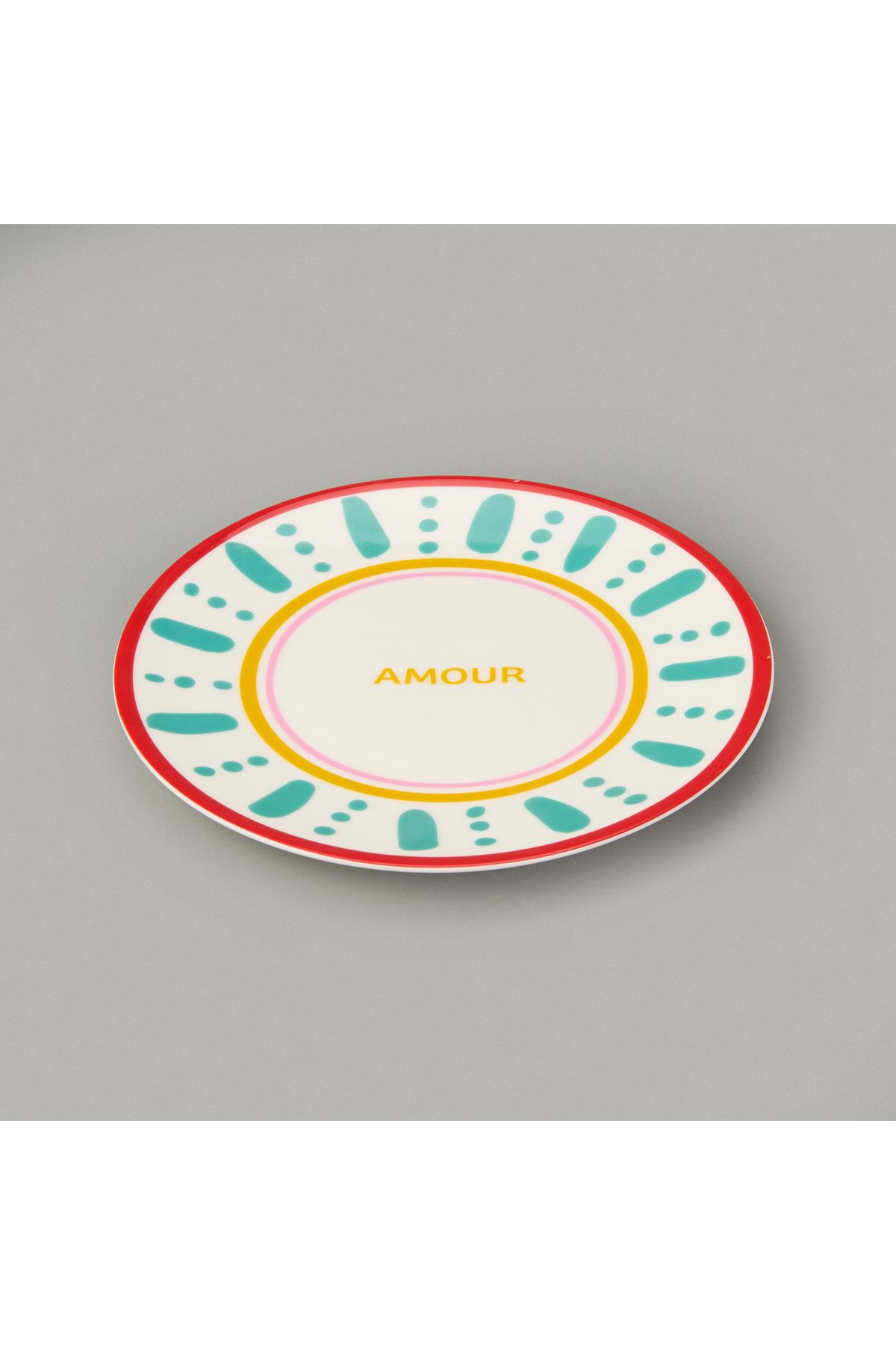 Evidea Kitchen Amour Servis Tabağı - Renkli - 25 cm