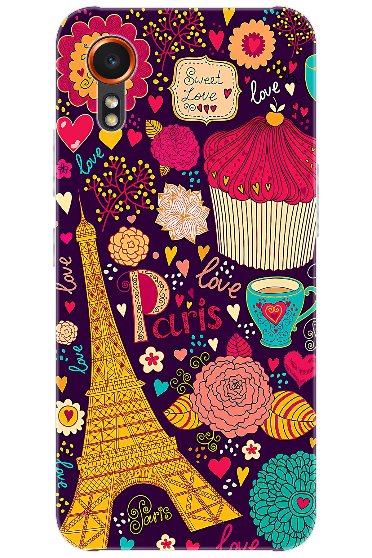 Ceppare Samsung Galaxy XCover7 (SM-G556B) Uyumlu Kılıf Desen Baskılı Silikon Eyfel STK:625 CP-ACE5XS1