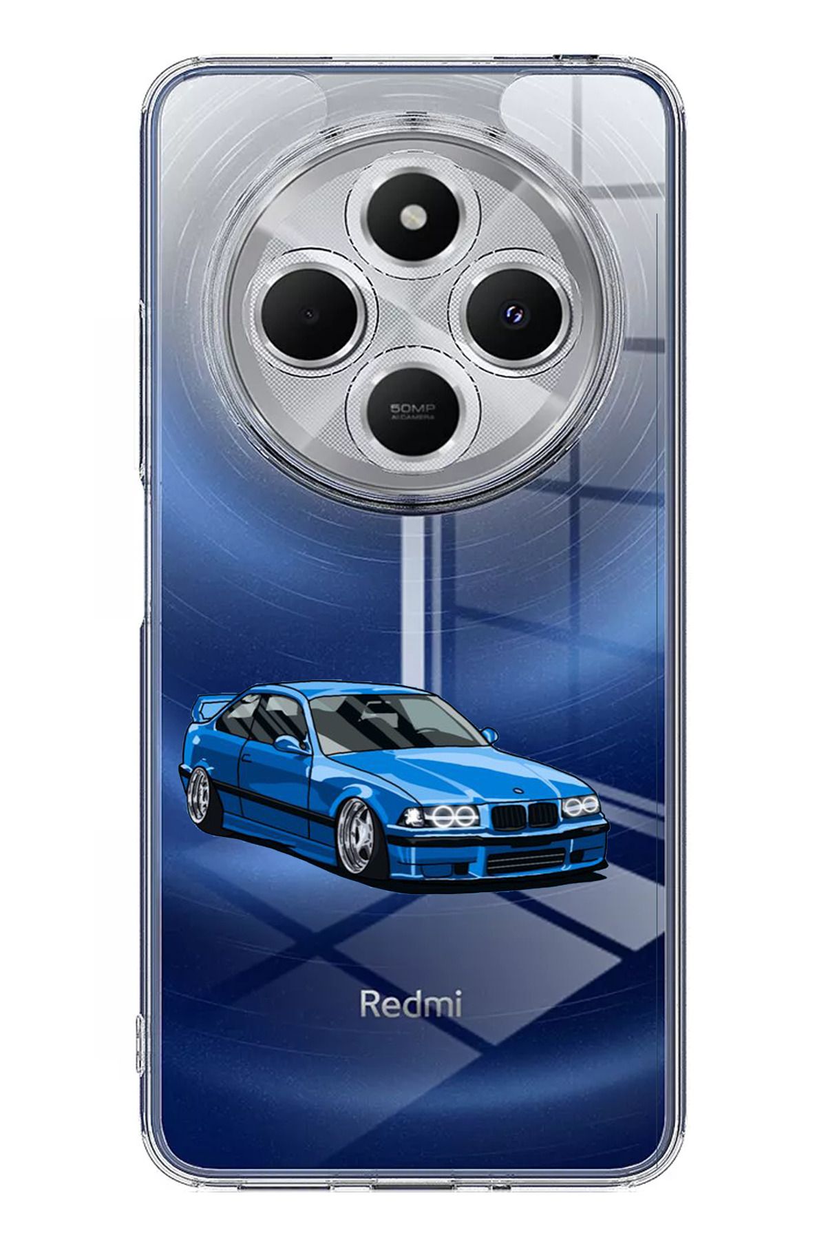 TechTree Redmi 14C Uyumlu E36 M3 Tasarımlı Şeffaf Silikon Kılıf