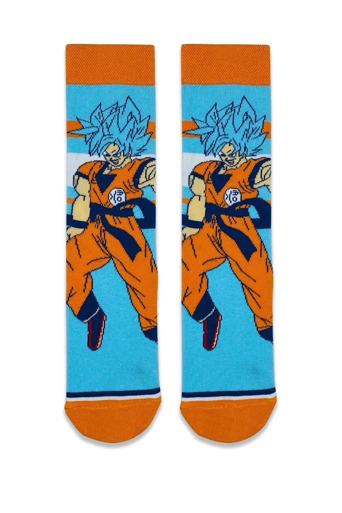 AKSU ÇORAP Anime Super Saiyan Tasarım Soket Çorap