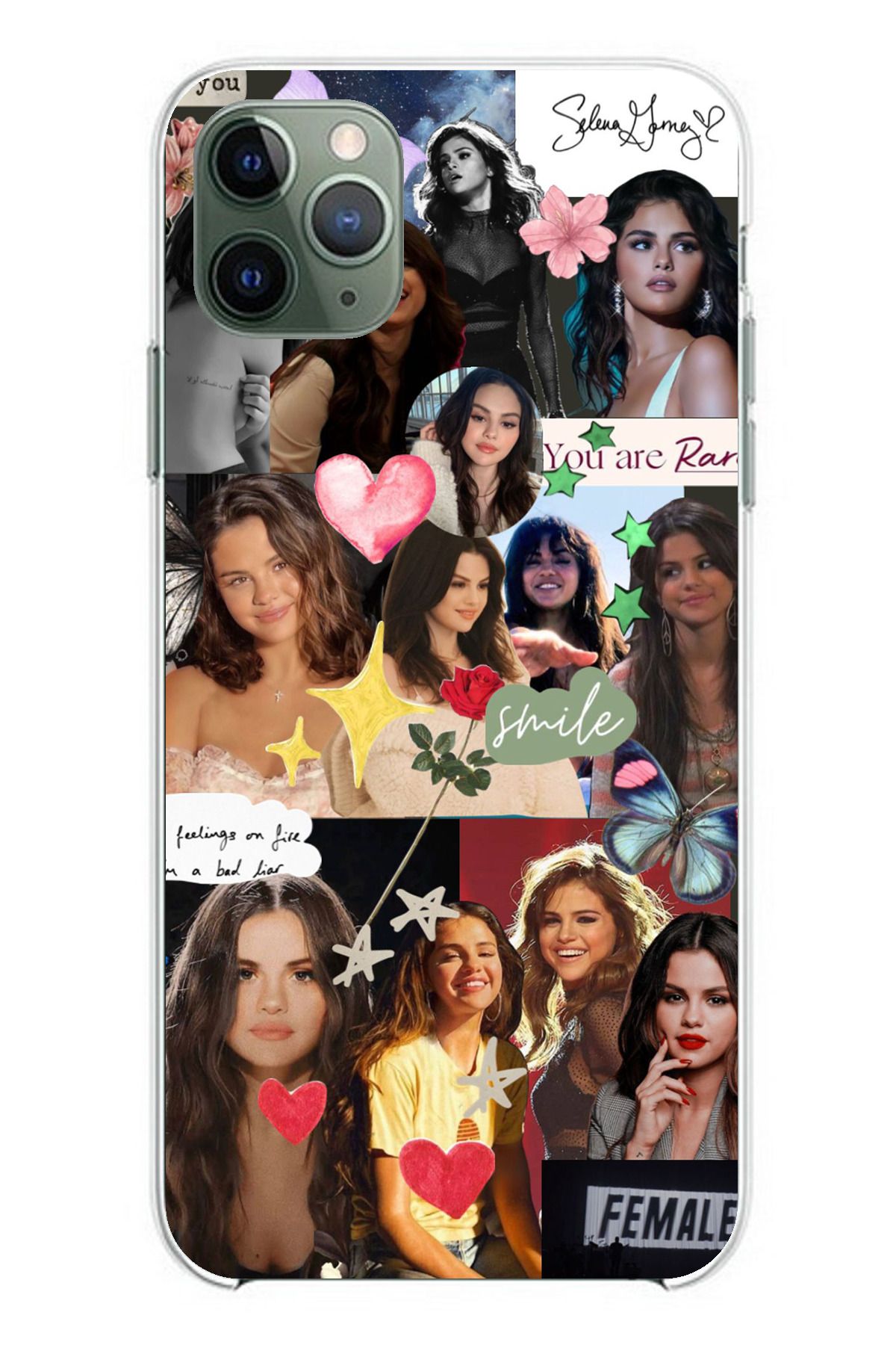 TechTree iPhone 11 PRO Uyumlu Selena Gomez Şeffaf Silikon Kılıf
