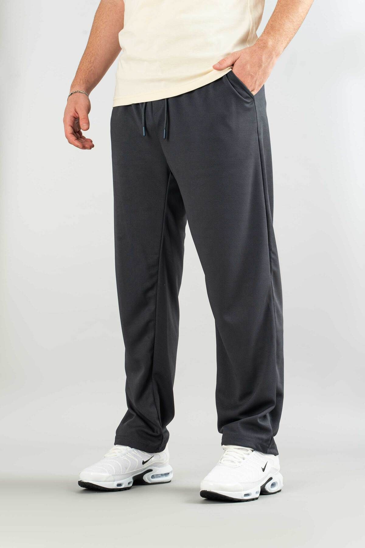 bombe-Men's Jogger Comfortable Fit Bagy Pants Fabric Belted Drawstring Lycra Fabric Canvas Blend Pants 4