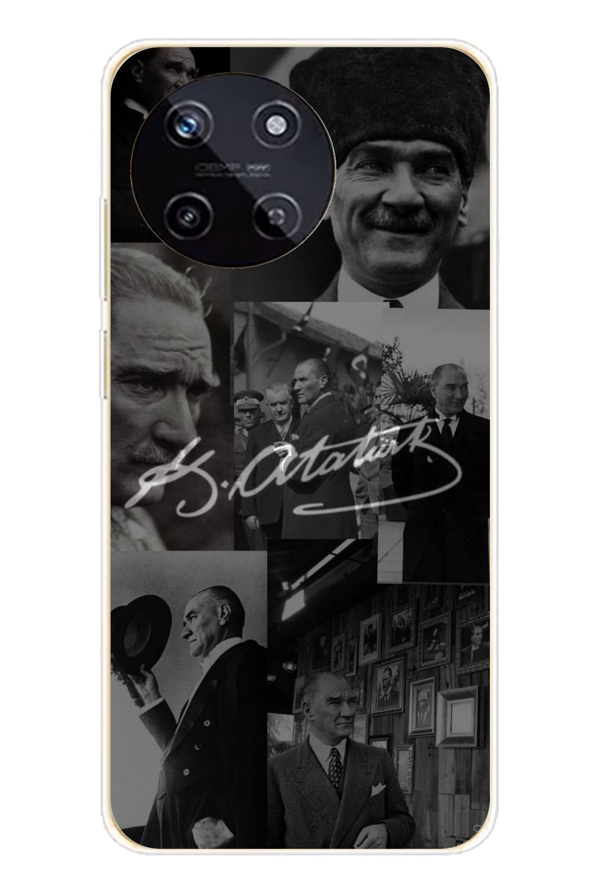 TechTree Realme 11 4G Uyumlu Kemal Atatürk İmza Şeffaf Silikon Kılıf