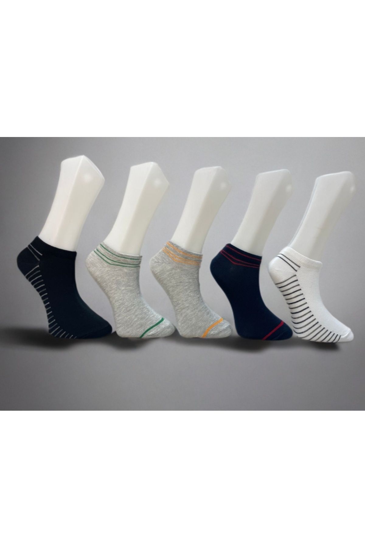 LAV SOCKS 5'li Erkek Çizgili Kısa Çorap