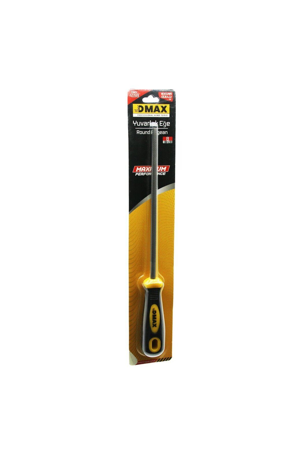 Modafiks 8 İNÇ YUVARLAK METAL EĞE TÖRPÜ PLASTİK SAPLI (4767)
